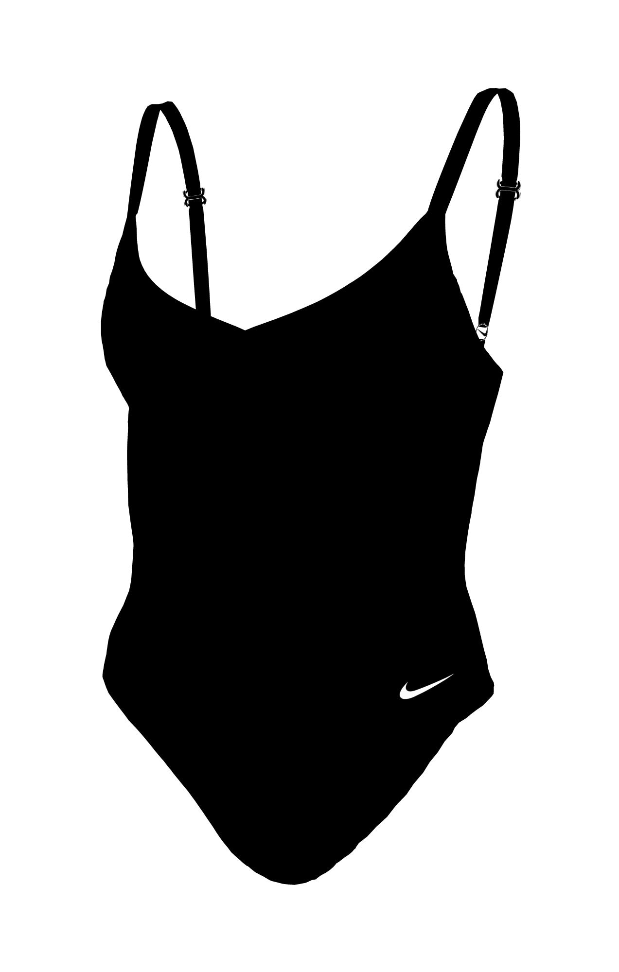 Nike Maillot de bain »V-NECK ONE PIECE« maintien moyen, bretelles dos et épaules réglables