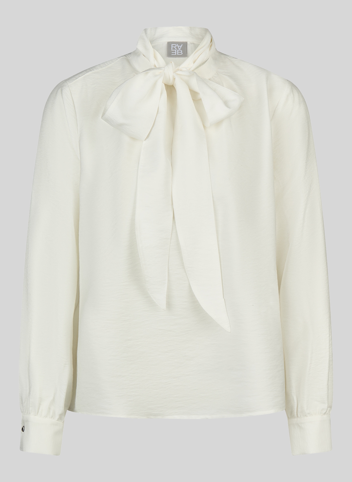 Rabe Langarmbluse Viskose-Bluse mit grosser Schleife