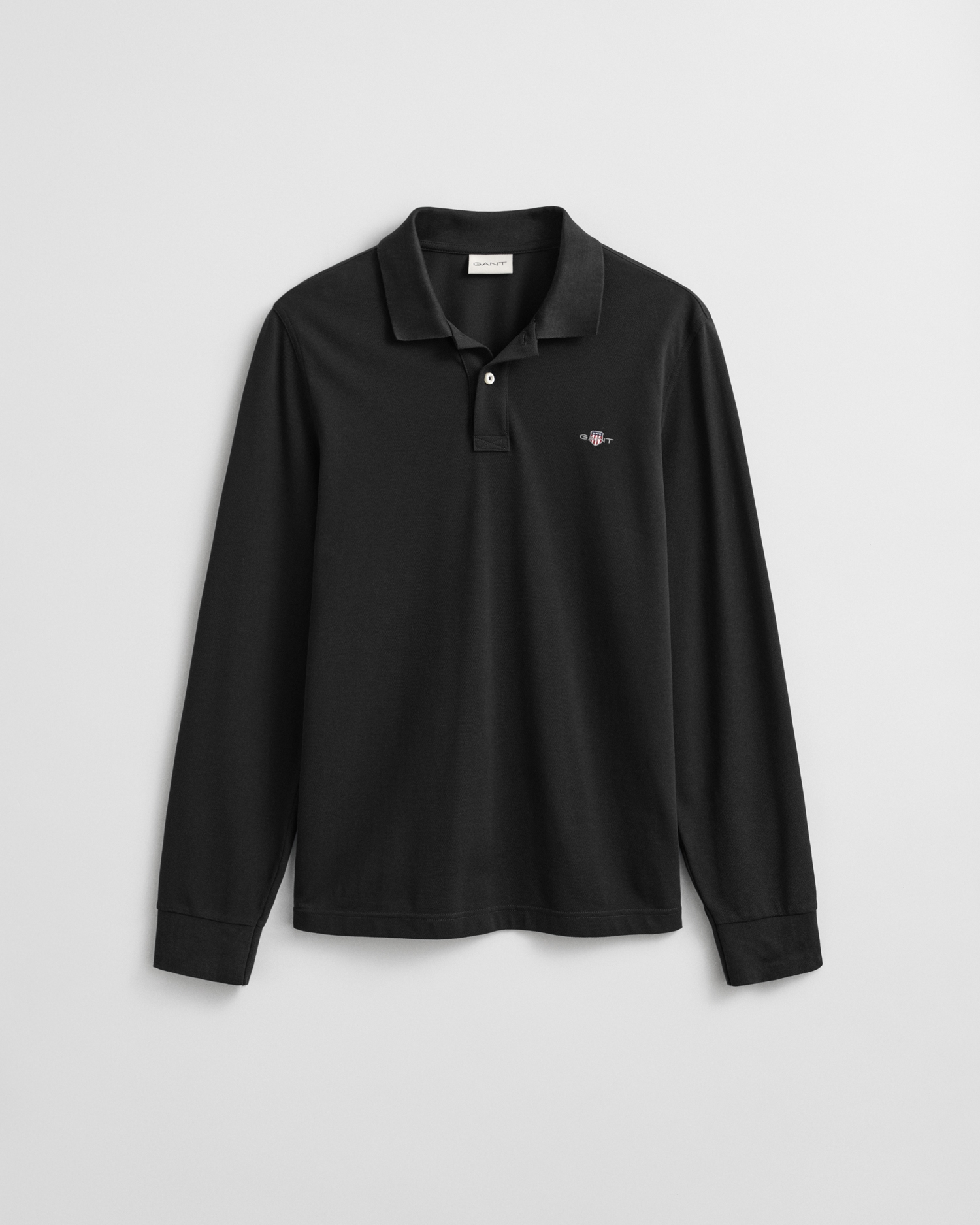 Gant Poloshirt »REG SHIELD LS PIQUE RUGGER« mit Logotickerei auf der Brust