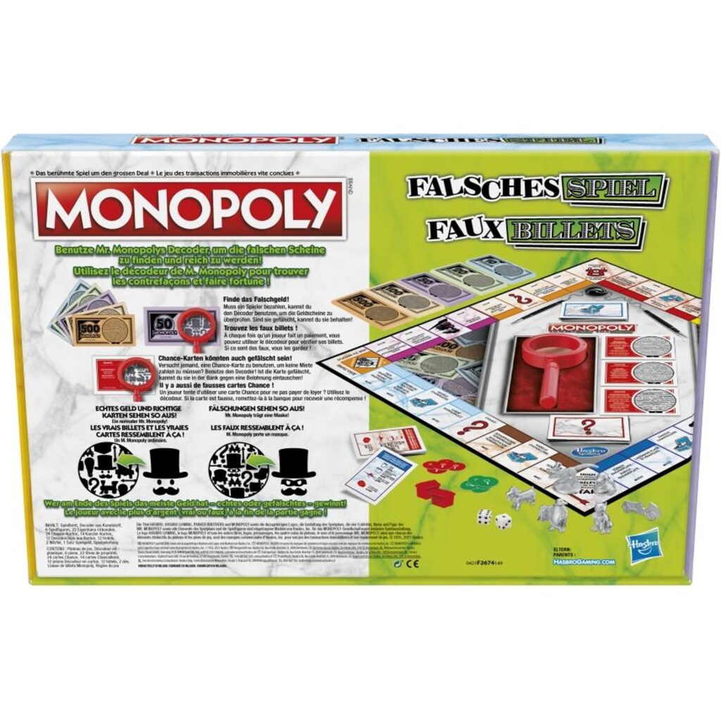 Hasbro Spiel »Hasbro Gaming Monopoly falsches Spiel«