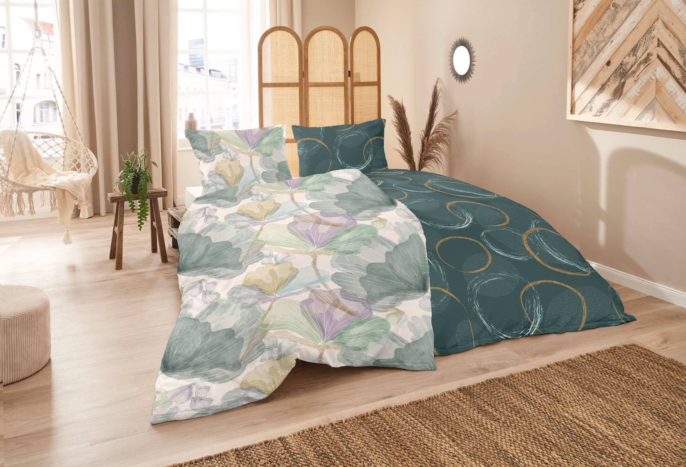Primera Bettwäsche »Mako-Satin -Bettwäsche Lucida« 2 Stk. mit frischem Blumendesign