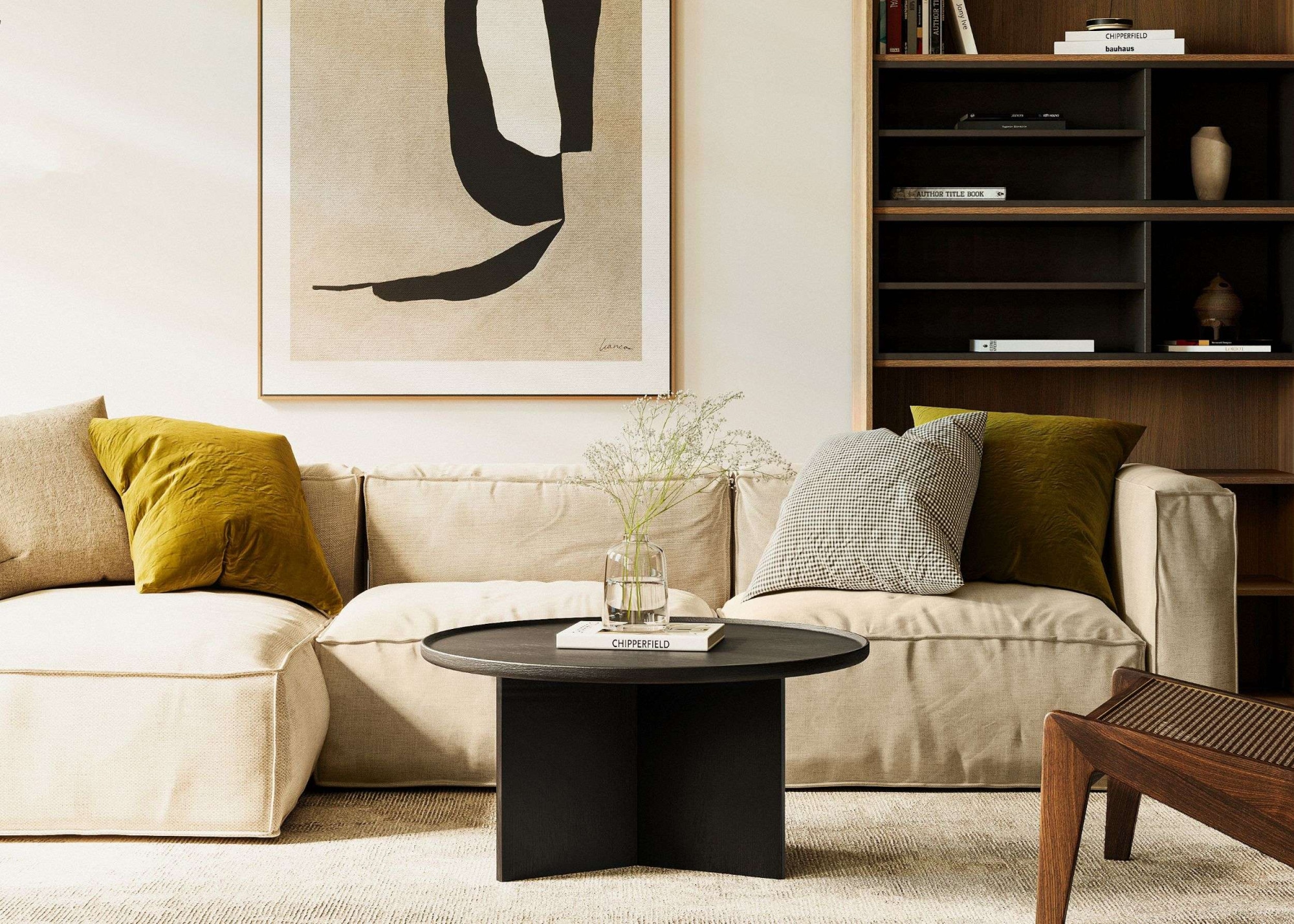 Woodman Couchtisch »Cala« 83/83/42 cm,  Breite 83 cm, rund, Tischplatte aus massiver Eiche, FSC® zertifiziert