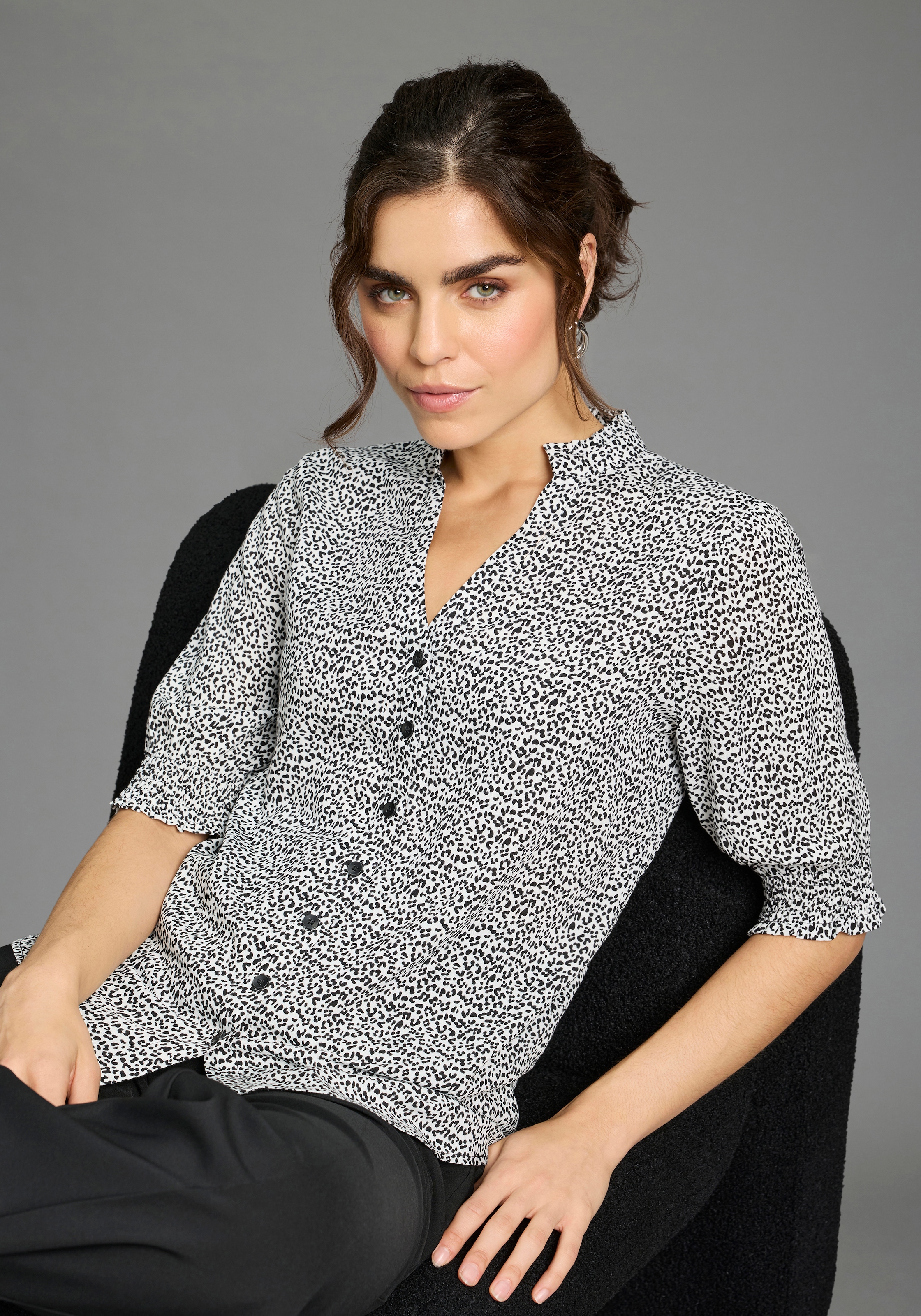 Image of Laura Scott Druckbluse bedruckte Bluse, femininer Stil, leichtes Webmaterial, aus Viskose