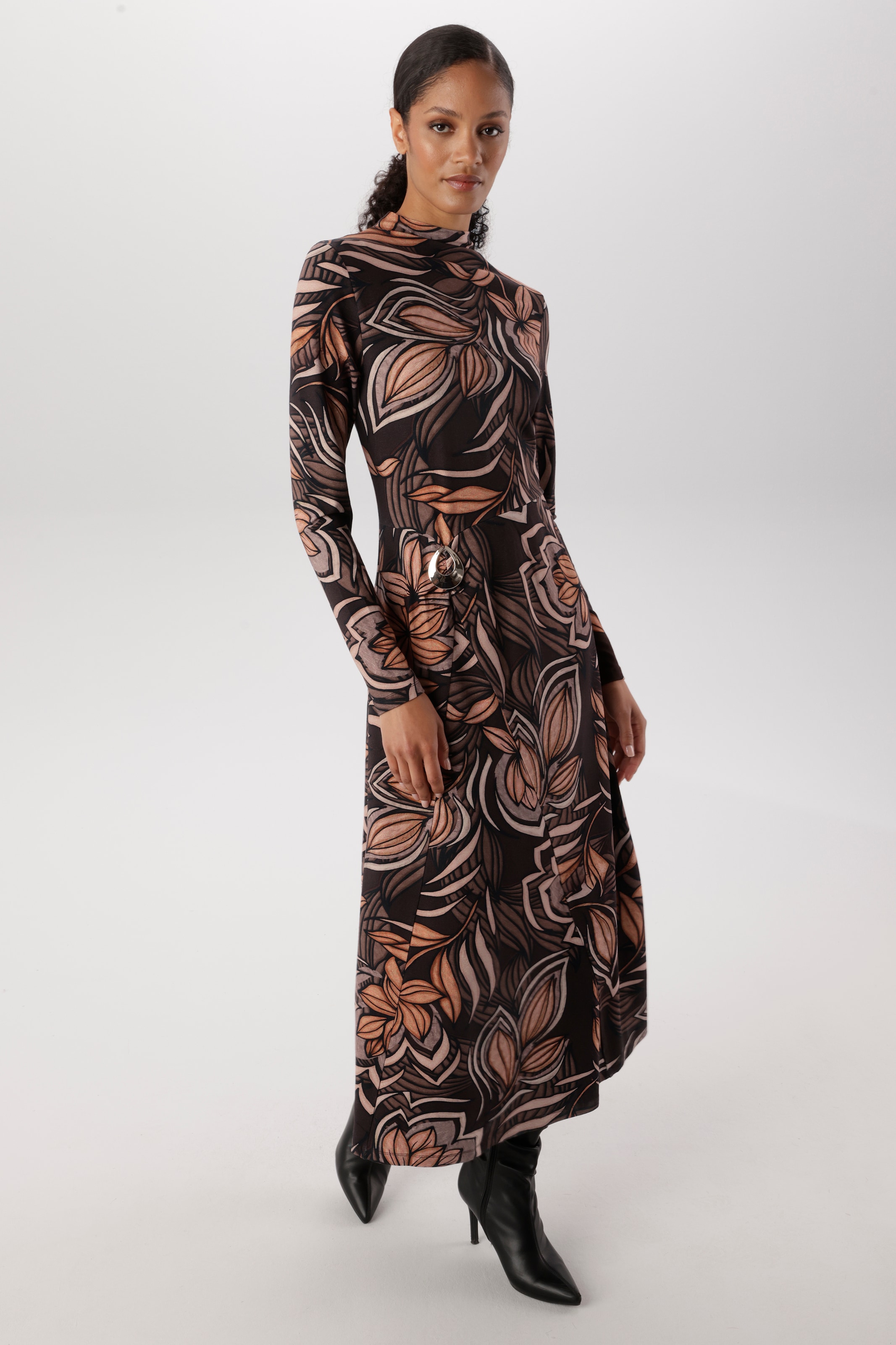 Image of Aniston SELECTED Midikleid mit kleinem Stehkragen - NEUE KOLLEKTION