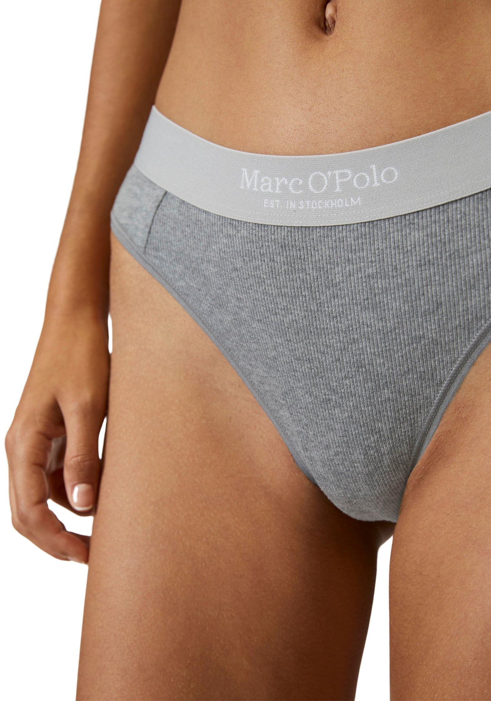 Marc O'Polo Slip »Iconic Rib woven«, (Packung, 2 St.), mit feingeripptem, elastischem Bund
