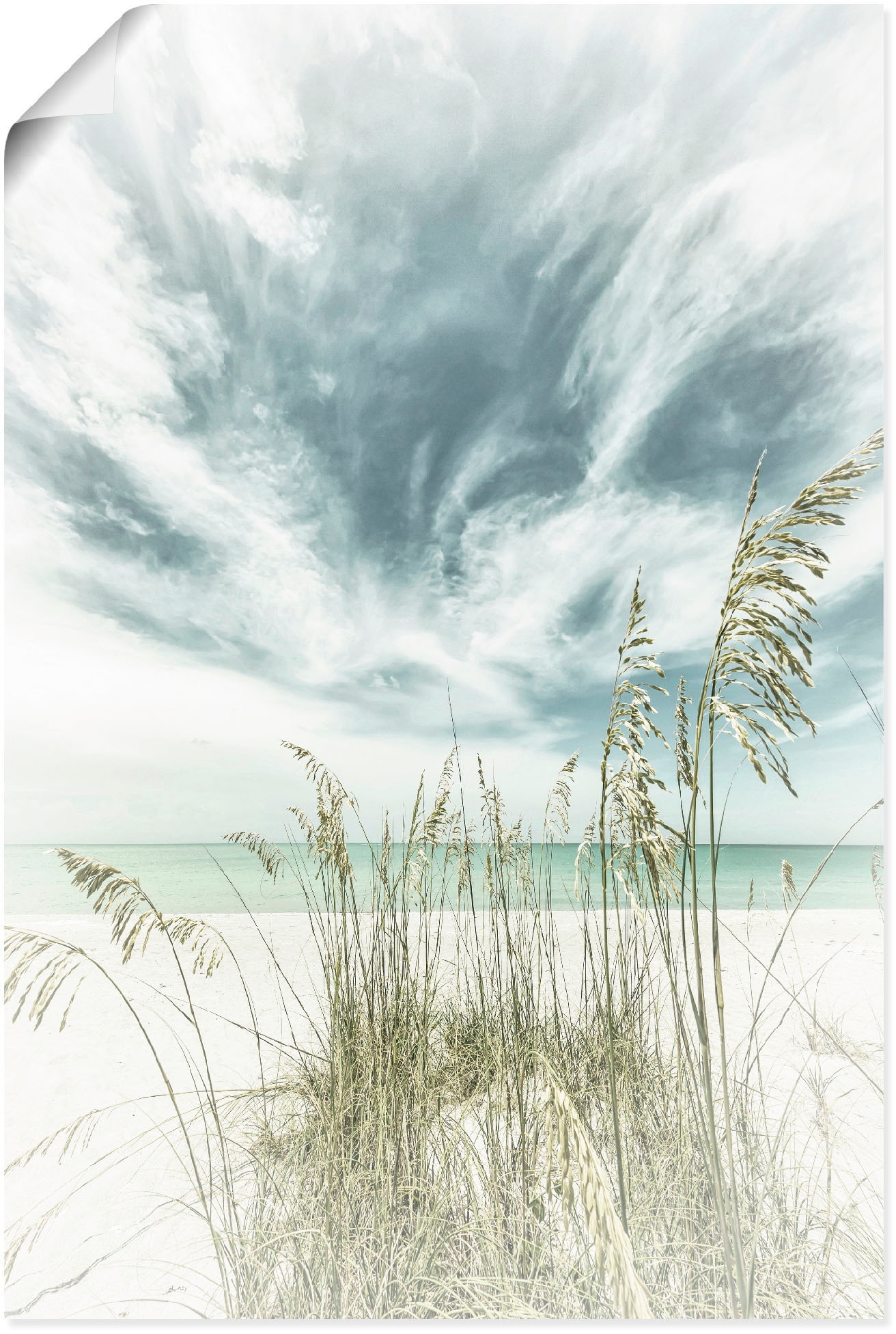 Artland Wandbild »Himmlische Stille am Strand Vintage«, Strandbilder, (1 St.), als Alubild, Outdoorbild, Leinwandbild, Poster, Wandaufkleber