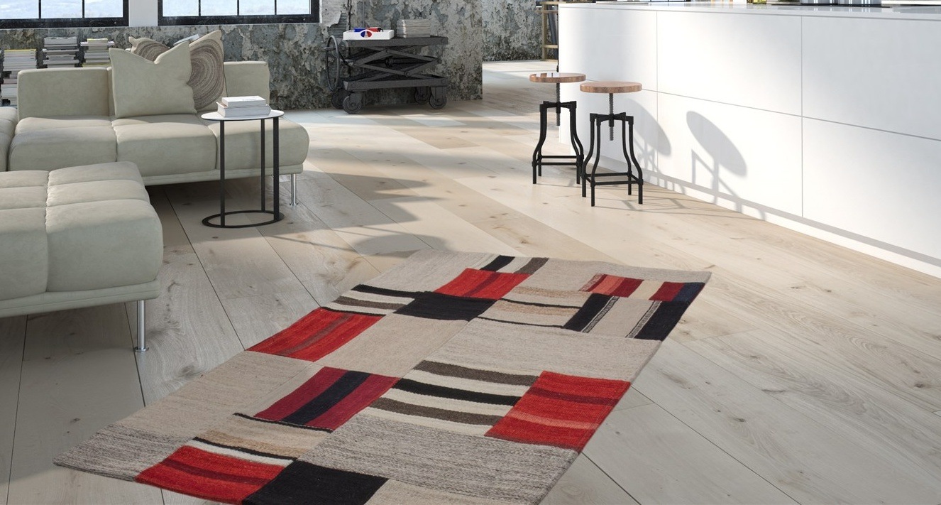 Image of Kayoom Teppich "Radical 240" rechteckig 15 mm Höhe Handgewebter Jacquard-Kilim, hochwertige Materialmischung
