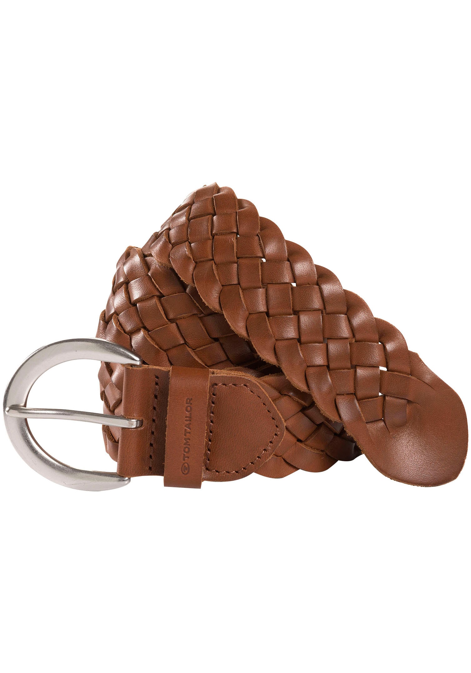 Image of TOM TAILOR Flechtgürtel "TTLISA" 4 cm breiter Damengürtel, Flechtledergürtel, modisches Must-Have