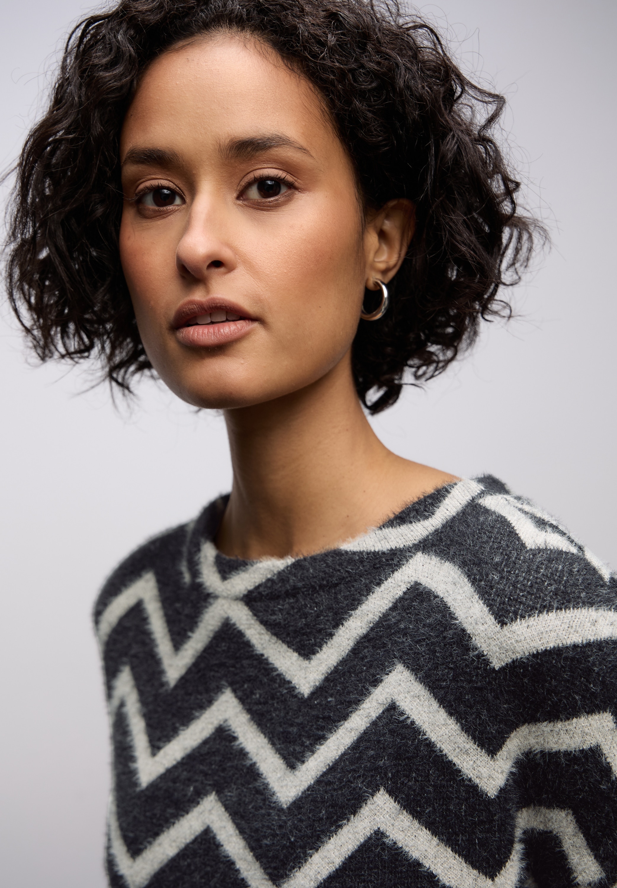 STREET ONE Rundhalspullover mit Muster