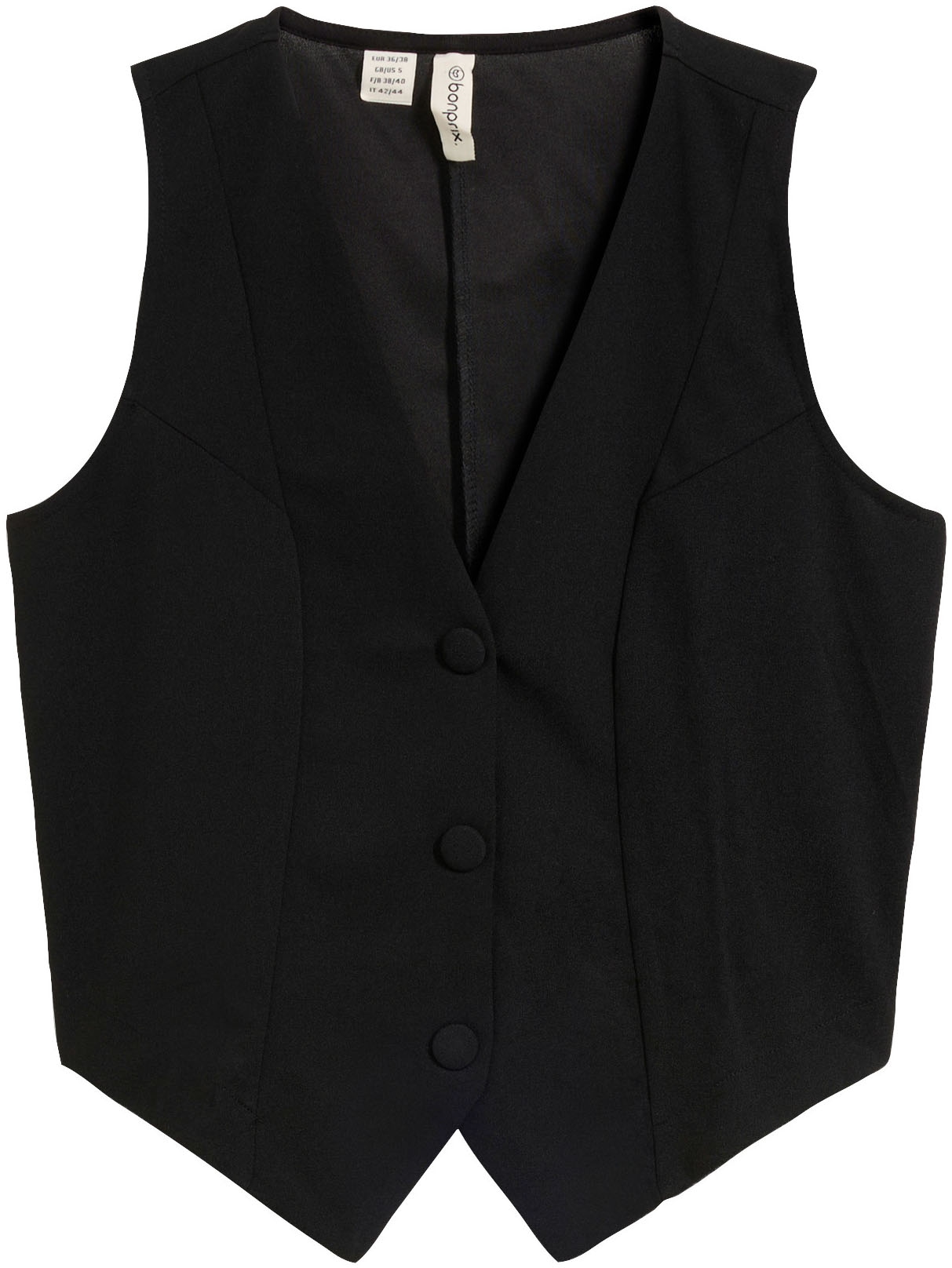bonprix Gilet de costume aus fester Interlock-Qualität, eng anliegende Passform