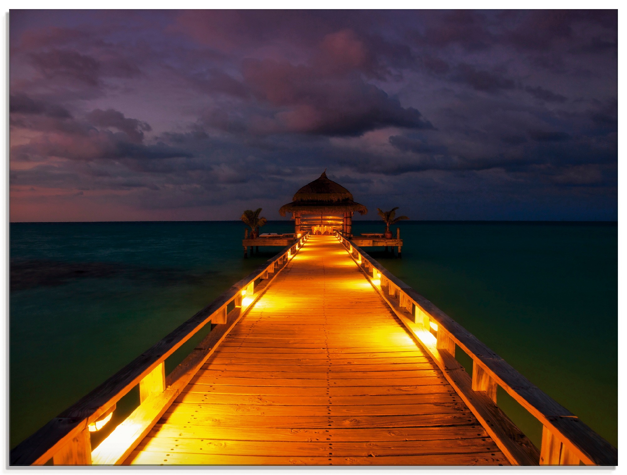 Image of Artland Glasbild »Malediven«, Brücken, (1 St.) bei Ackermann Versand Schweiz