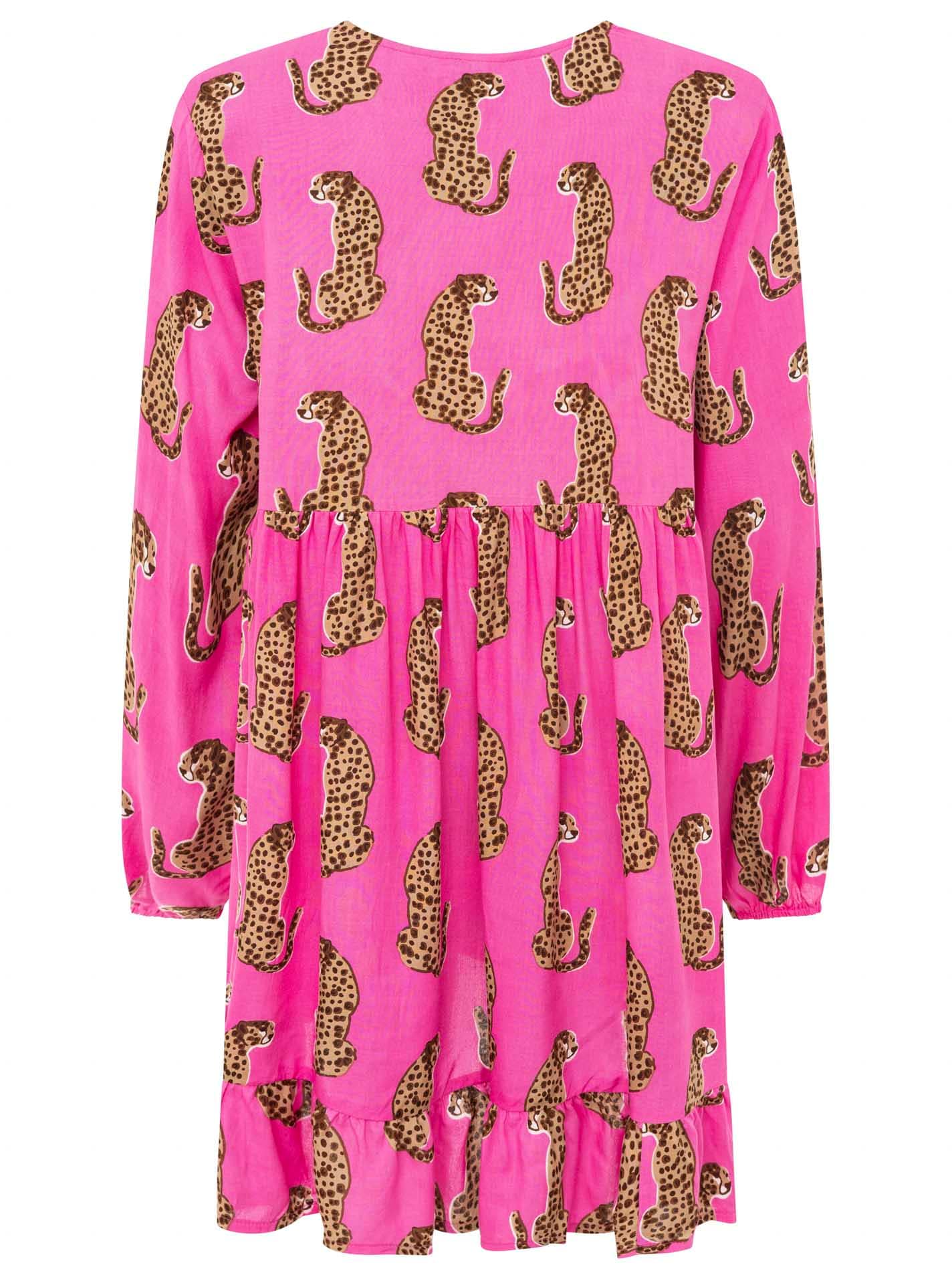 Zwillingsherz Robe en sweat »"Loevely Leopard"« Leopardenmotiv, mit Tassel, lange Ärmel, figurumspielend