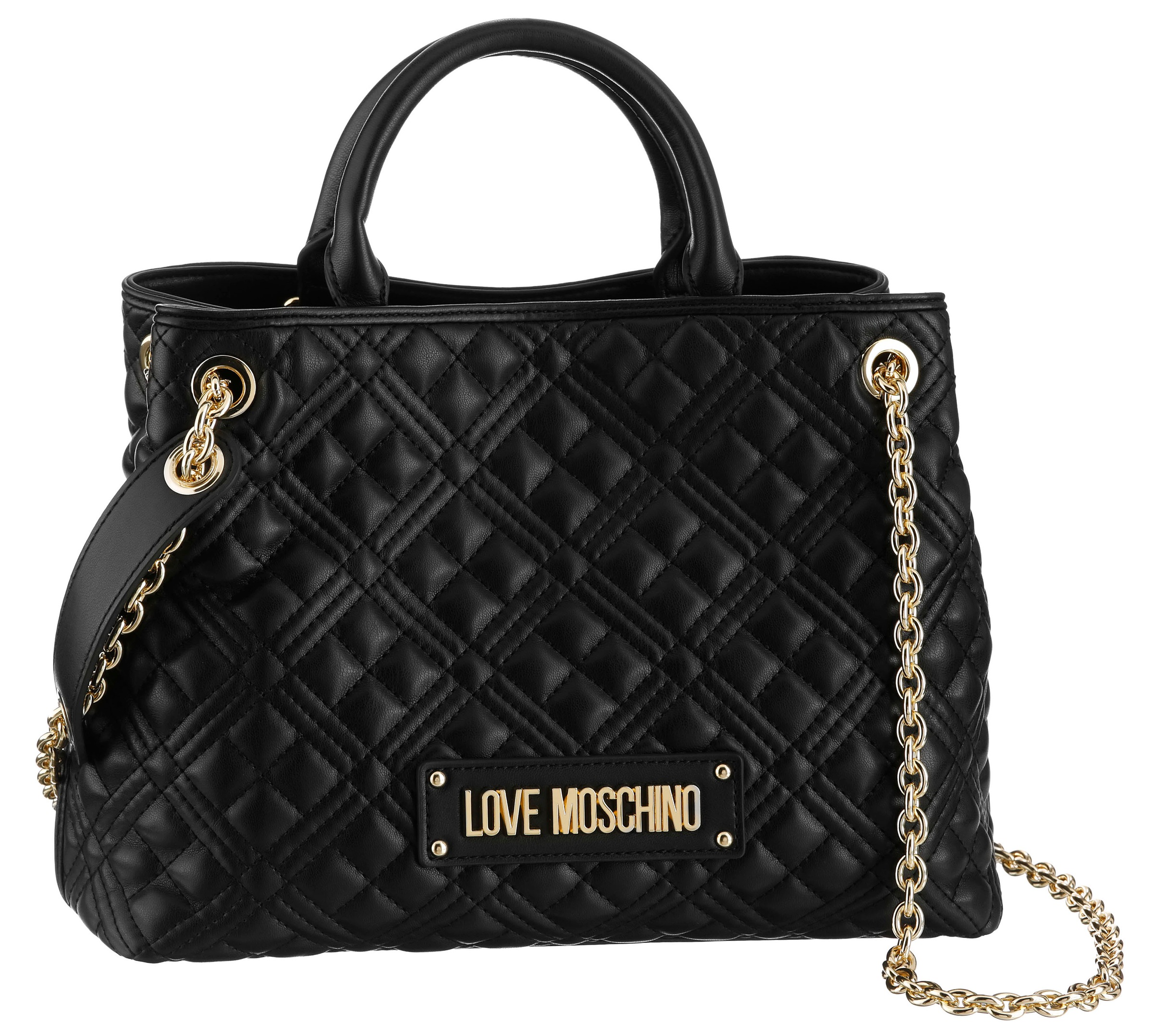 Image of LOVE MOSCHINO Henkeltasche »Quilted Bag«, mit goldfarbenen Details und schöner Steppung bei Ackermann Versand Schweiz