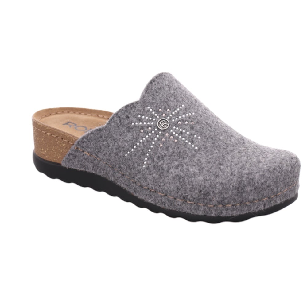 Image of Rohde Pantoffel "Soave-40" Clog, Hausschuh, Wohlfühlschuh mit Keilabsatz