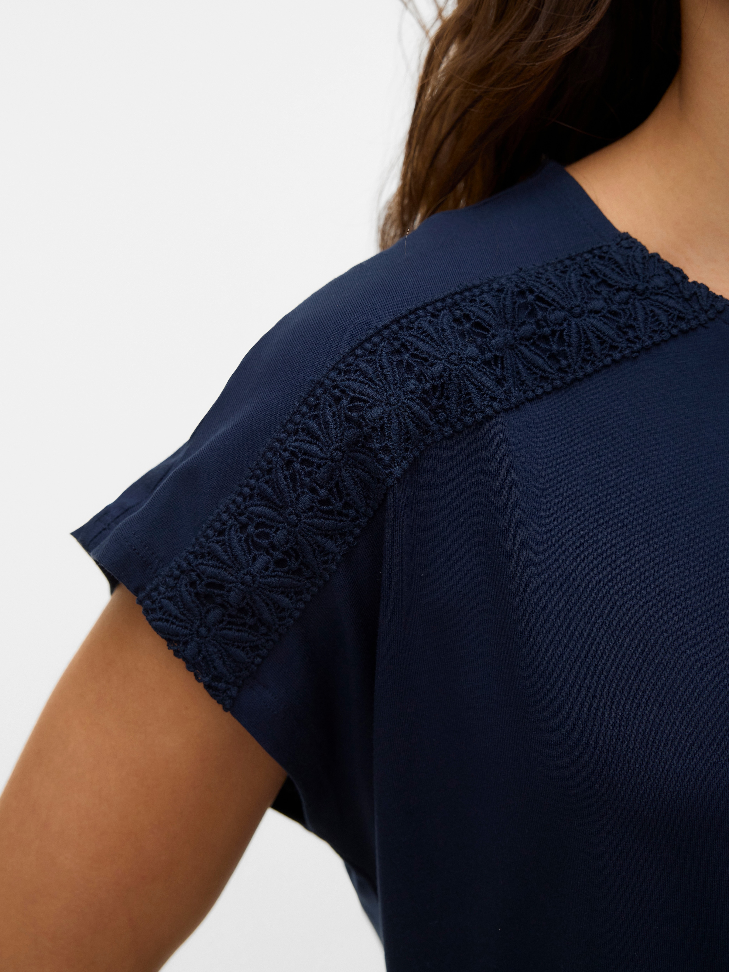 Vero Moda T-shirt à manches courtes »VMGINA SS O-NECK TOP JRS GA« mélange de viscose