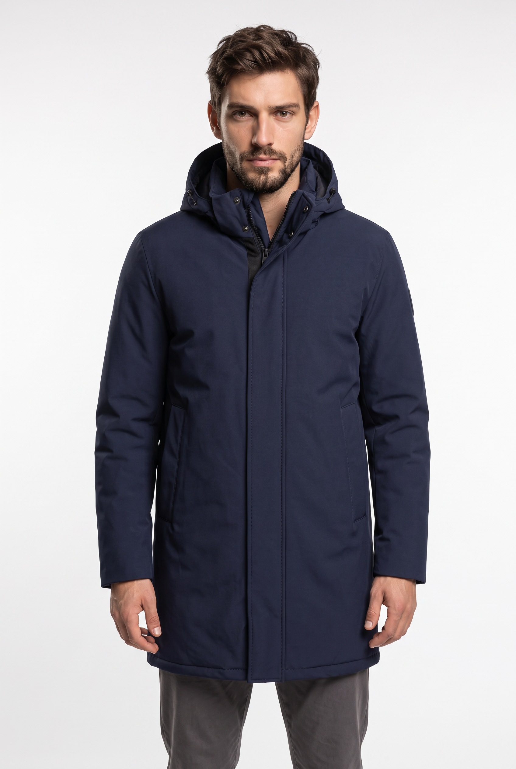 Image of Pierre Cardin Parka mit Kapuze Abnehmbare Kapuze mit Kunstpelz