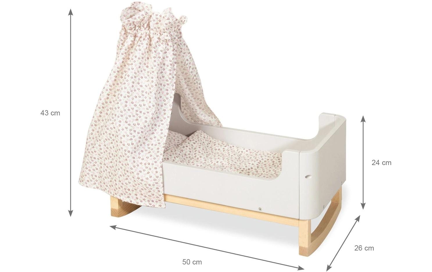 Image of Pinolino Puppenmöbel "Malea 6-tlg. MDF Buche" Spielmöbel-Set Puppenwiege für kleine Puppeneltern, 50 x 26 x 24 cm