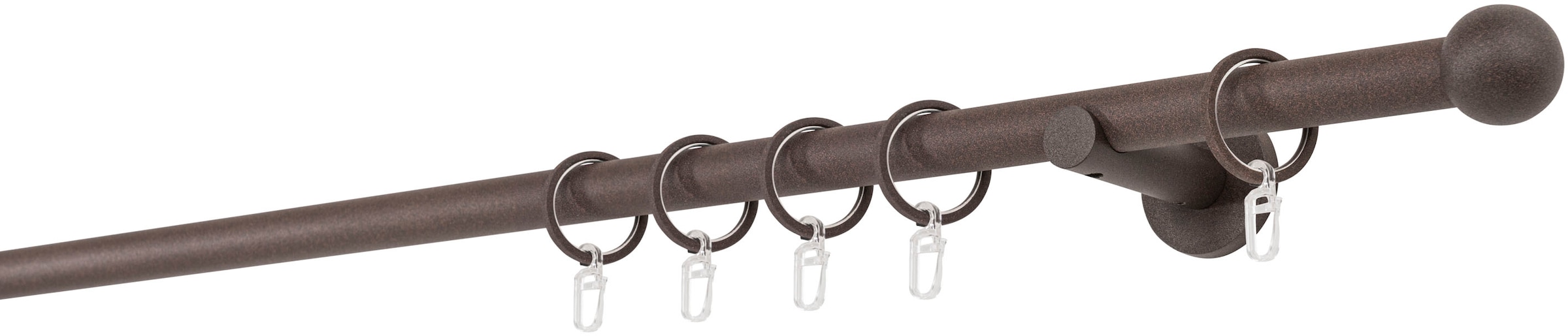 Image of mydeco Gardinenstange "20mm Ball Wandträger 6,5 cm" 1 läufig-läufig Fixmass