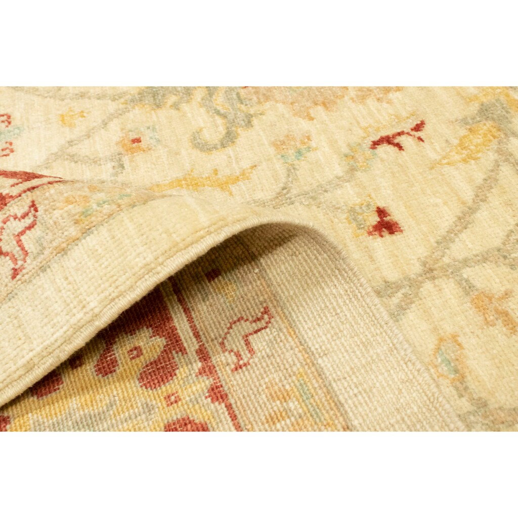 morgenland Wollteppich »Täbriz Teppich handgeknüpft beige«, rechteckig