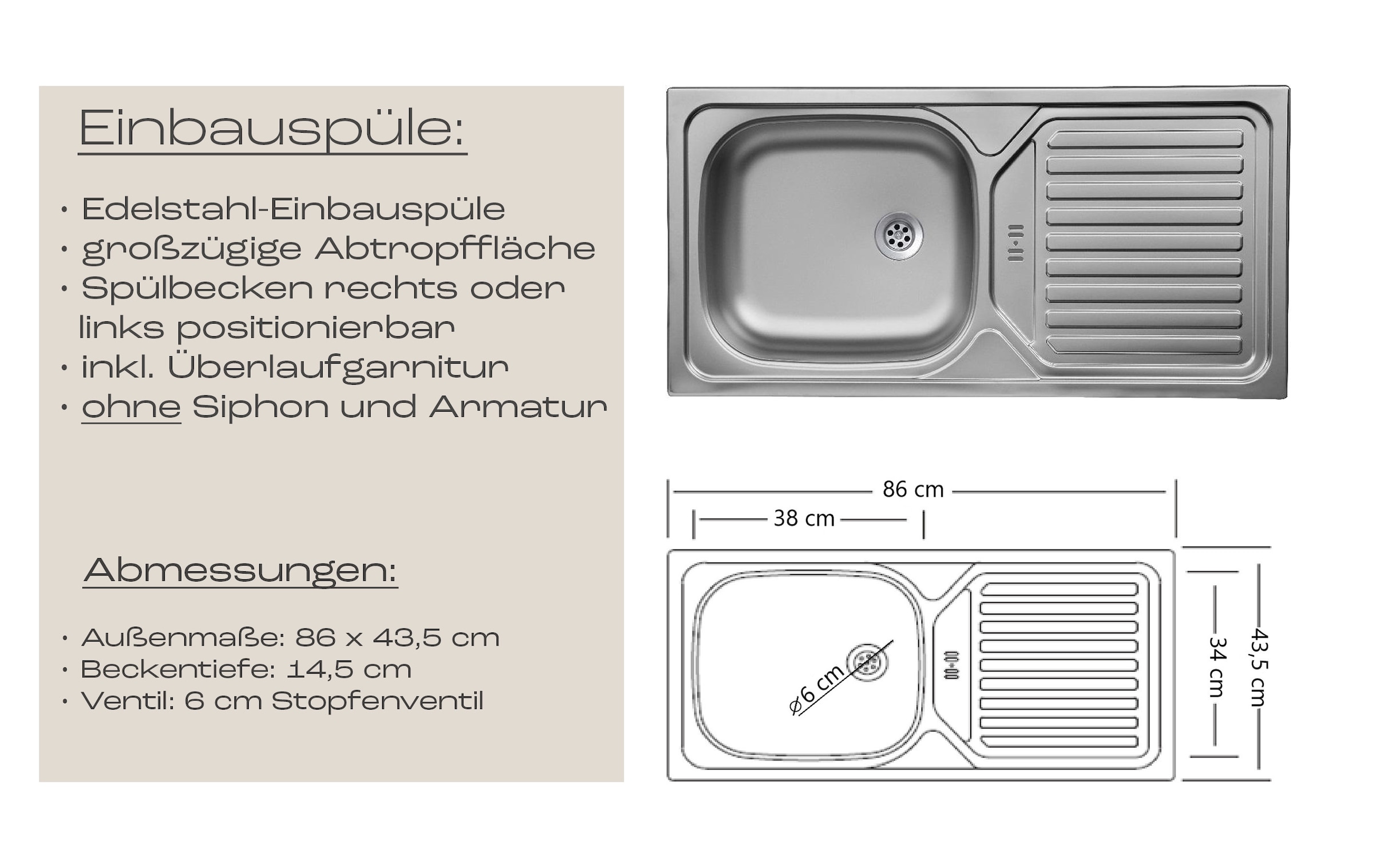 KOCHSTATION Kitchenette »KS-Virginia,neu in verbesserter Ausführung« plan de travail épaisseur 38 mm, rangement, fermeture douce,  largeur 220 cm, soft-close, avec appareils électroménagers en option