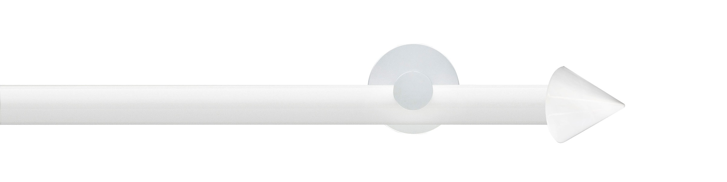 Image of GARESA Gardinenstange "WHITE" Ø 20 mm 1 läufig-läufig Wunschmasslänge Vorhanggarnitur, Innenlauf, verlängerbar, Wandmontage, Endknopf Spitze