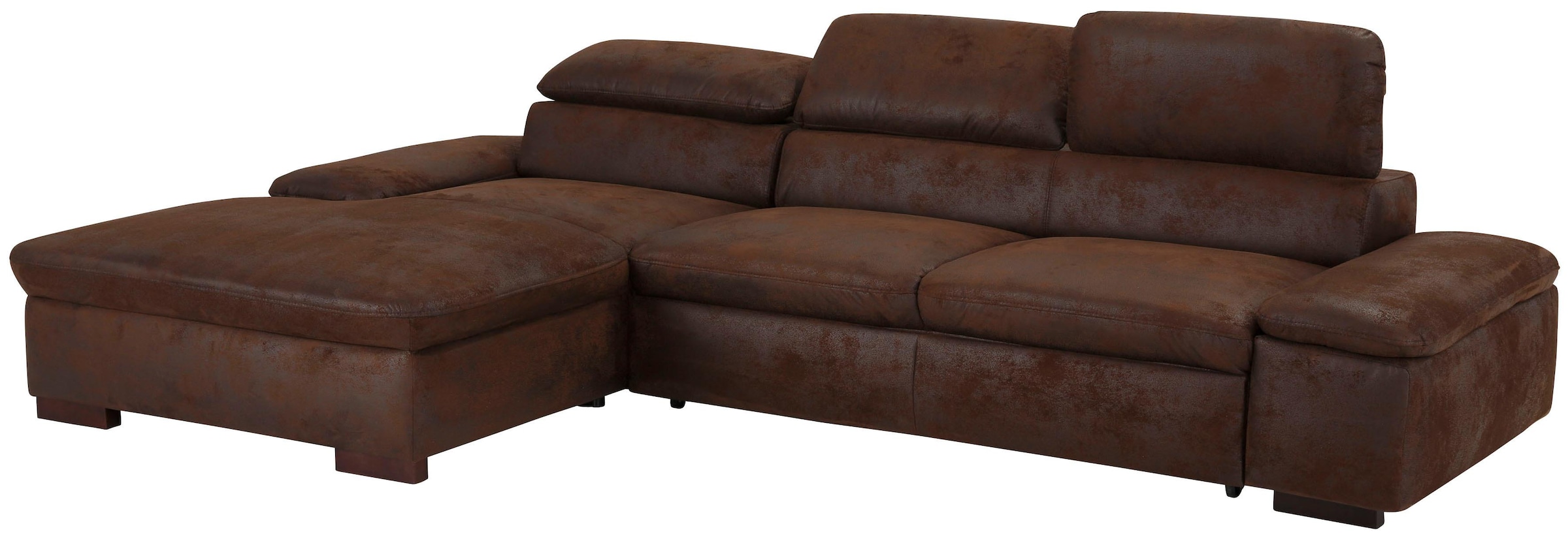 GOODproduct Canapé d'angle »Alberto L-Form« avec réglage de la tête, au choix fonction couchage