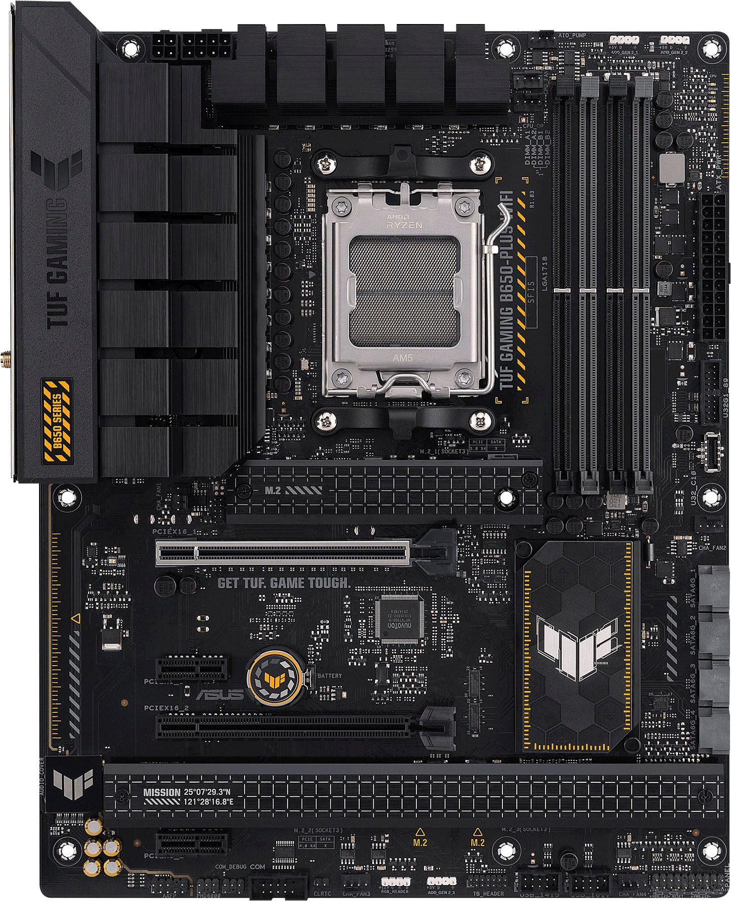 Asus Mainboard »TUF GAMING B650-PLUS WIFI«, Ryzen 7000, ATX, PCIe 5.0, DDR5-Speicher, 14 Power Stages