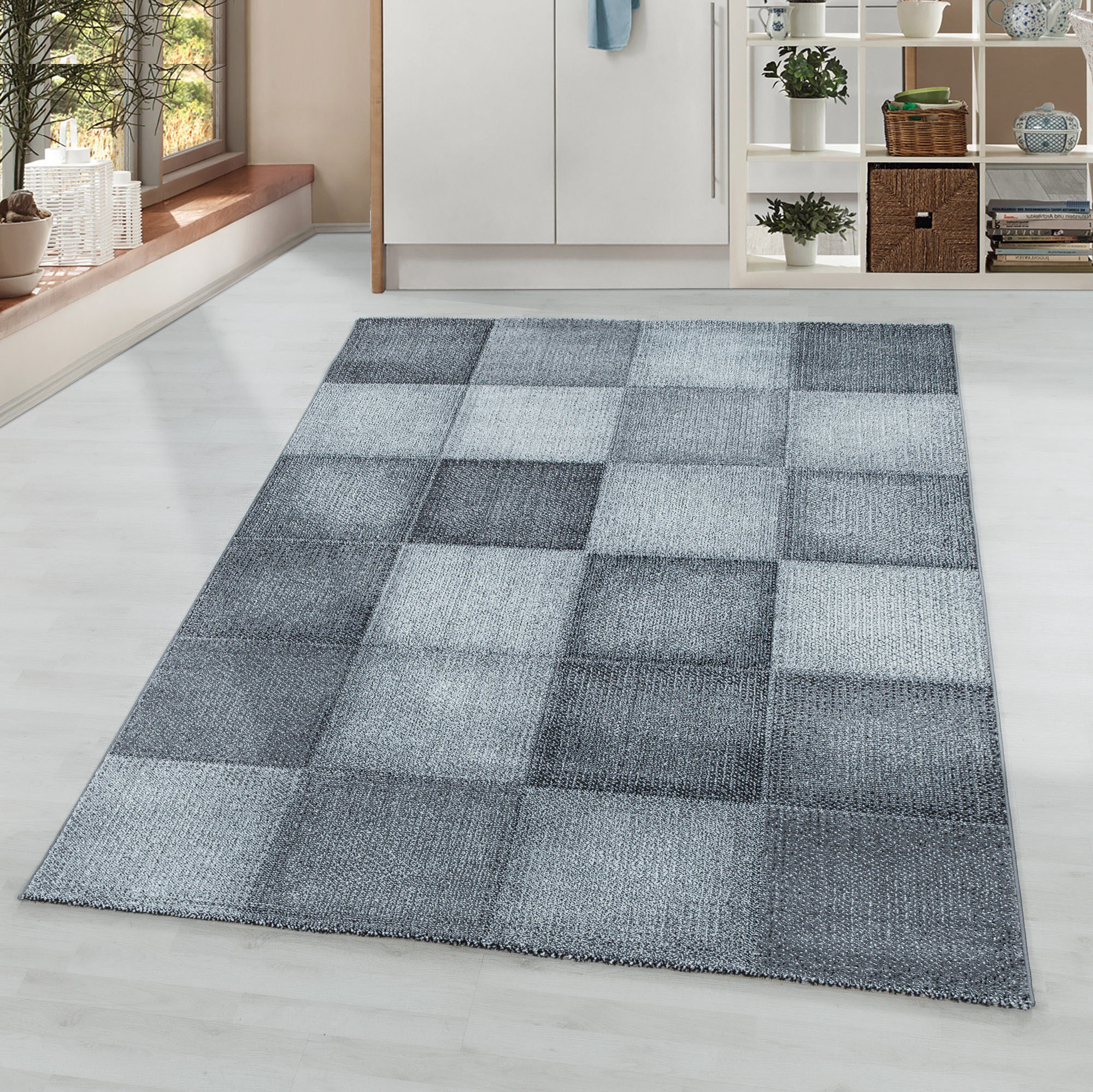 Image of Ayyildiz Teppiche Teppich "OTTAWA 4202" rechteckig 8 mm Höhe Kurzflor, Karo Muster, Patchwork, Wohnzimmer