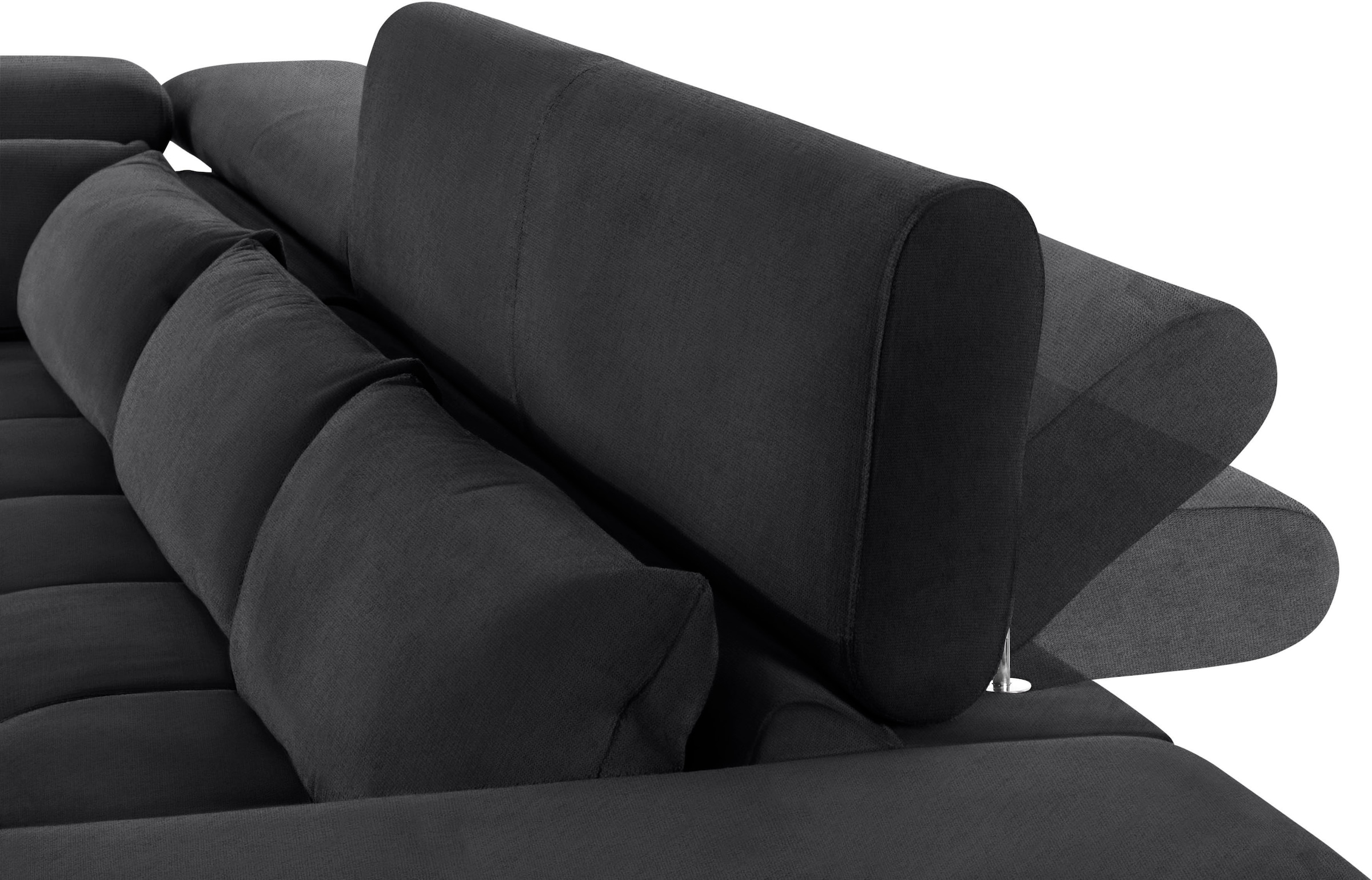 COTTA Ecksofa »Orion L-Form«, mit Kopfteilverstellung & 5 Nierenkissen