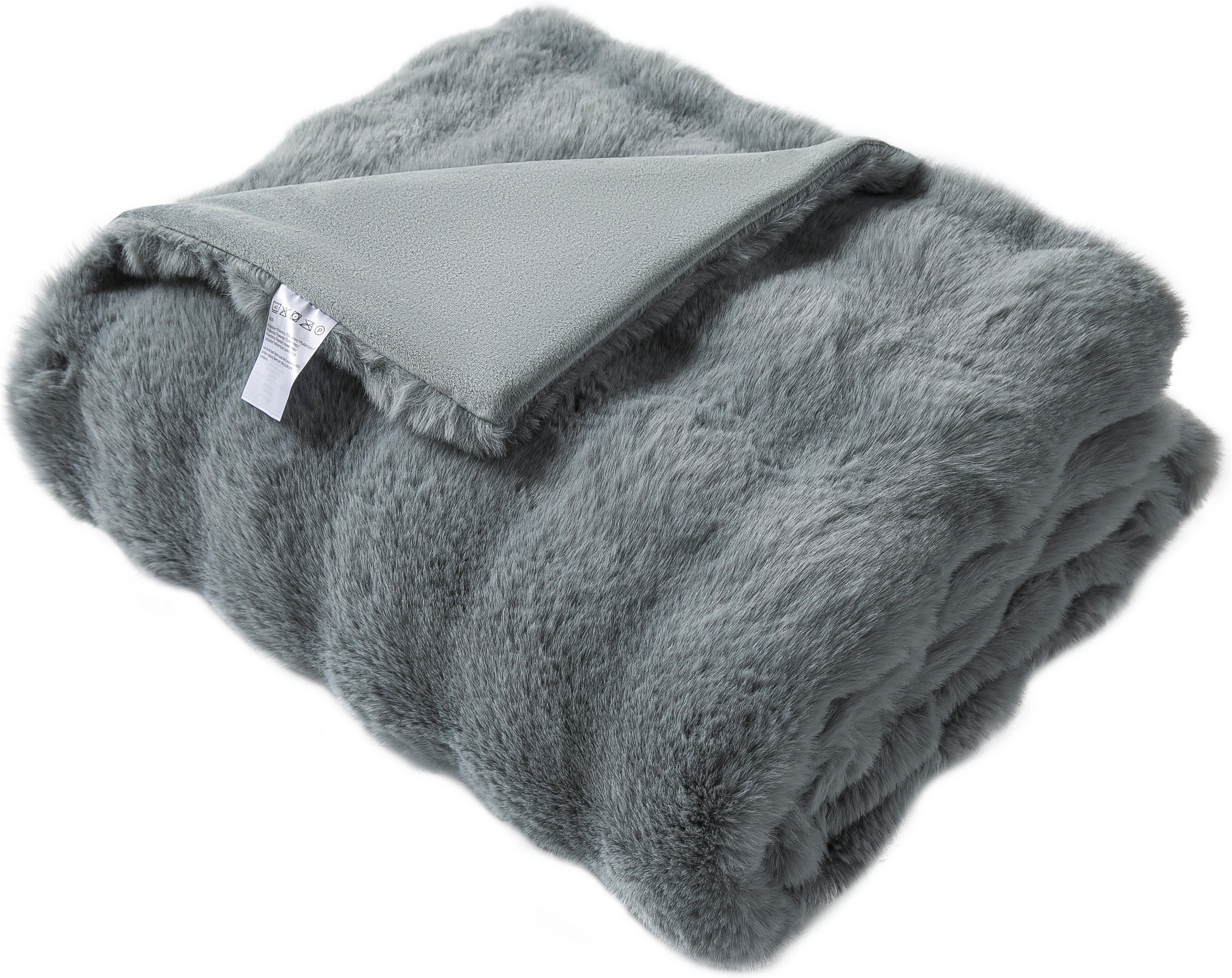 OTTO home Wohndecke "Briee Premium" Decke mit Fell-Optik, bubble, unifarben, hochwertige Qualität 550g/m²