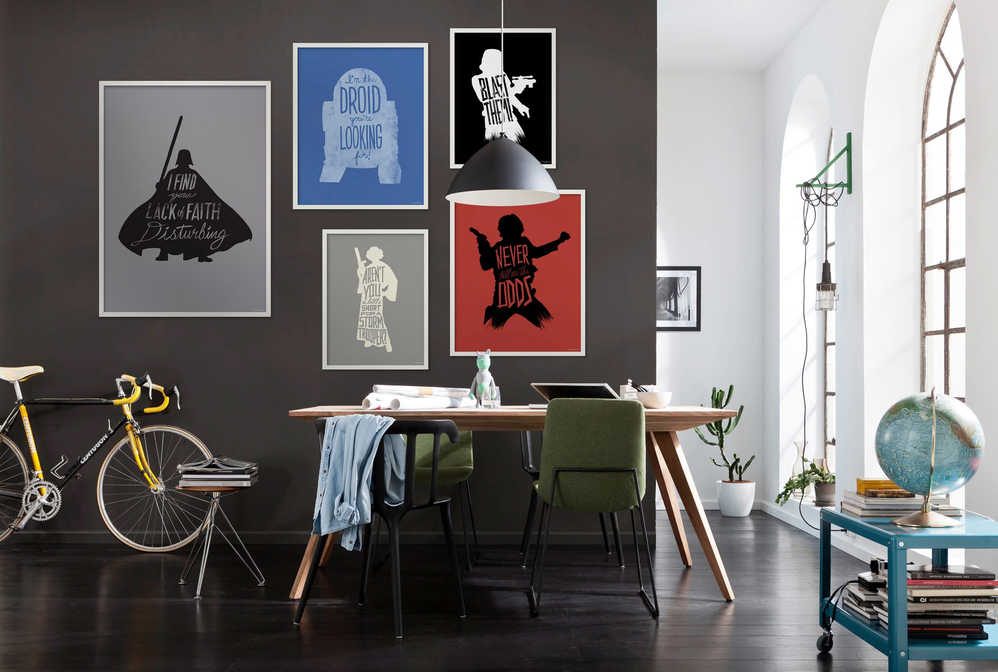 Komar Bild »Star Wars Silhouette Quotes Han Solo«, Disney, (1 St.), Wandbild zur Dekoration im Kinderzimmer - ohne Rahmen