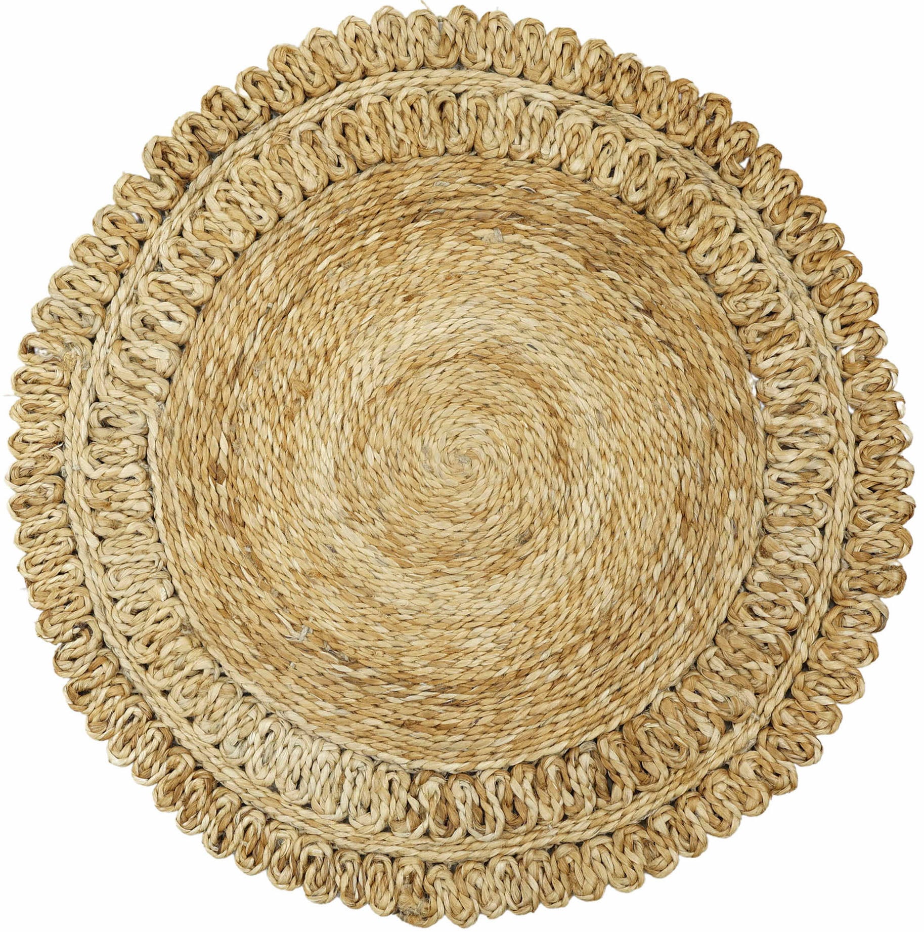 Image of carpetfine Sisalteppich "Juteteppich Luca" rund 13 mm Höhe natürliches Pflanzenmaterial von Hand gewebt, Boho Style