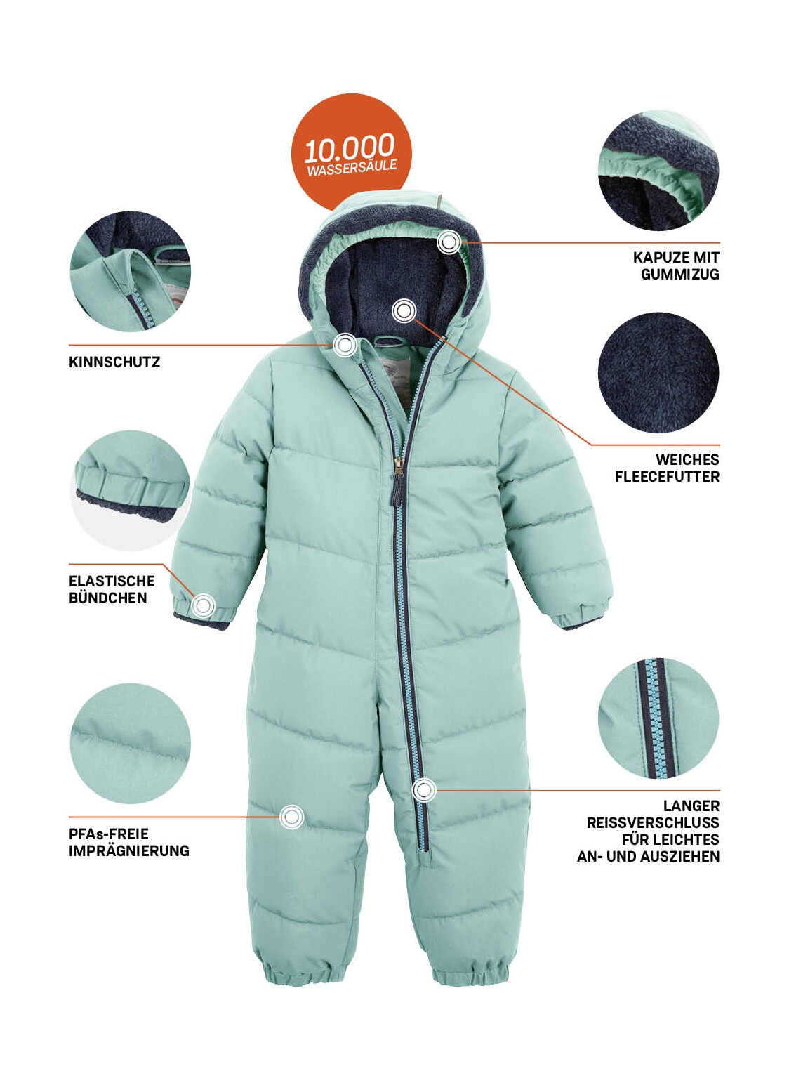 first instinct by killtec Overall »FIOW 32 MNS ONPC«, Wind- und wasserabweisender Schneeanzug, innen warmes Teddyfleece
