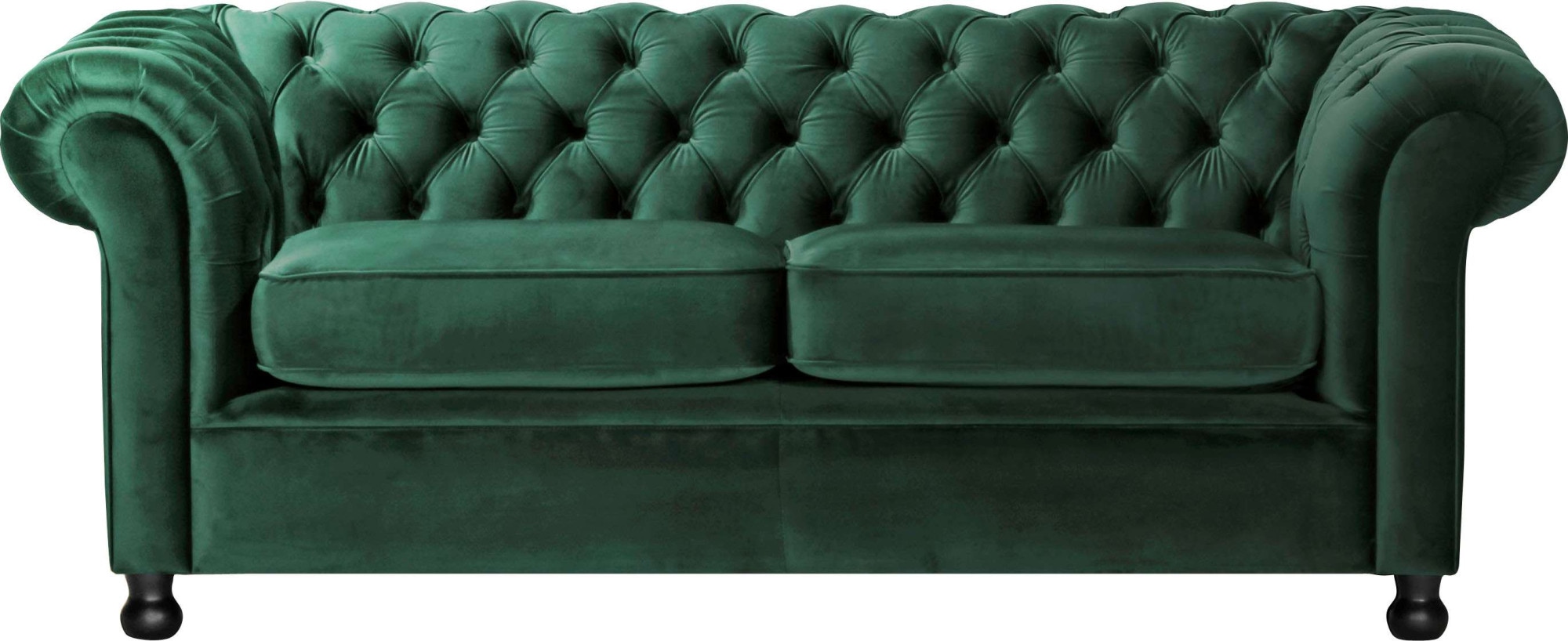 Home affaire 3-places »BRONNOY Chesterfield Sofa mit aufwendiger Knopfheftung, Breite 193 cm« Sofa mit geschwungenen Armlehnen, Chesterfield-Optik, Glamour