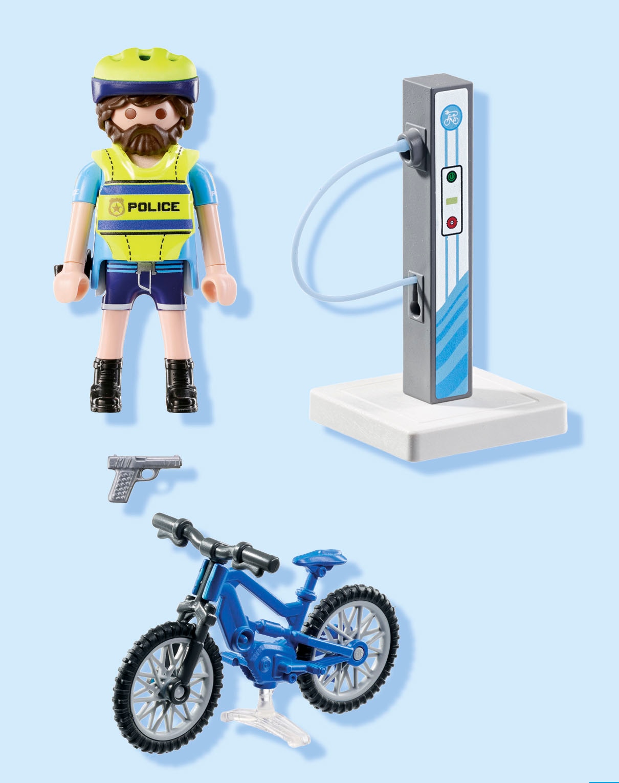 Playmobil® Konstruktions-Spielset »Polizei Fahrradstreife (71732), Playmobil Action Heroes« Made in Europe