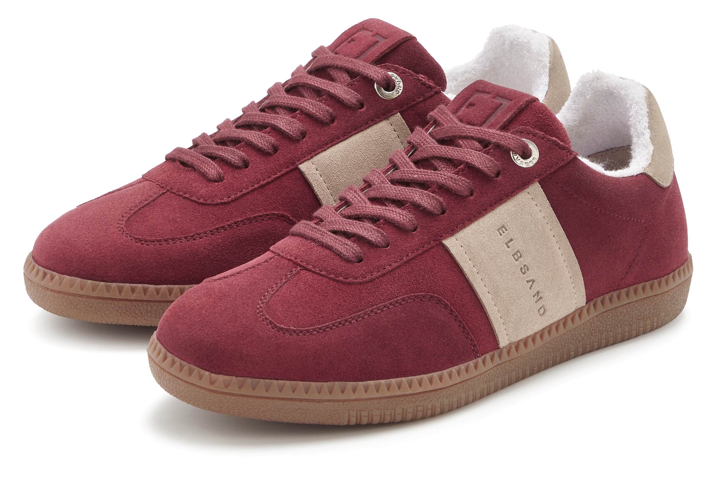 Image of Elbsand Sneaker "Freizeitschuh, Schnürschuh, Turnschuh, Retro Sneaker, Lederschuh" Ledersneaker, Schnürhalbschuh aus Leder im modernen Retro Look Unisex