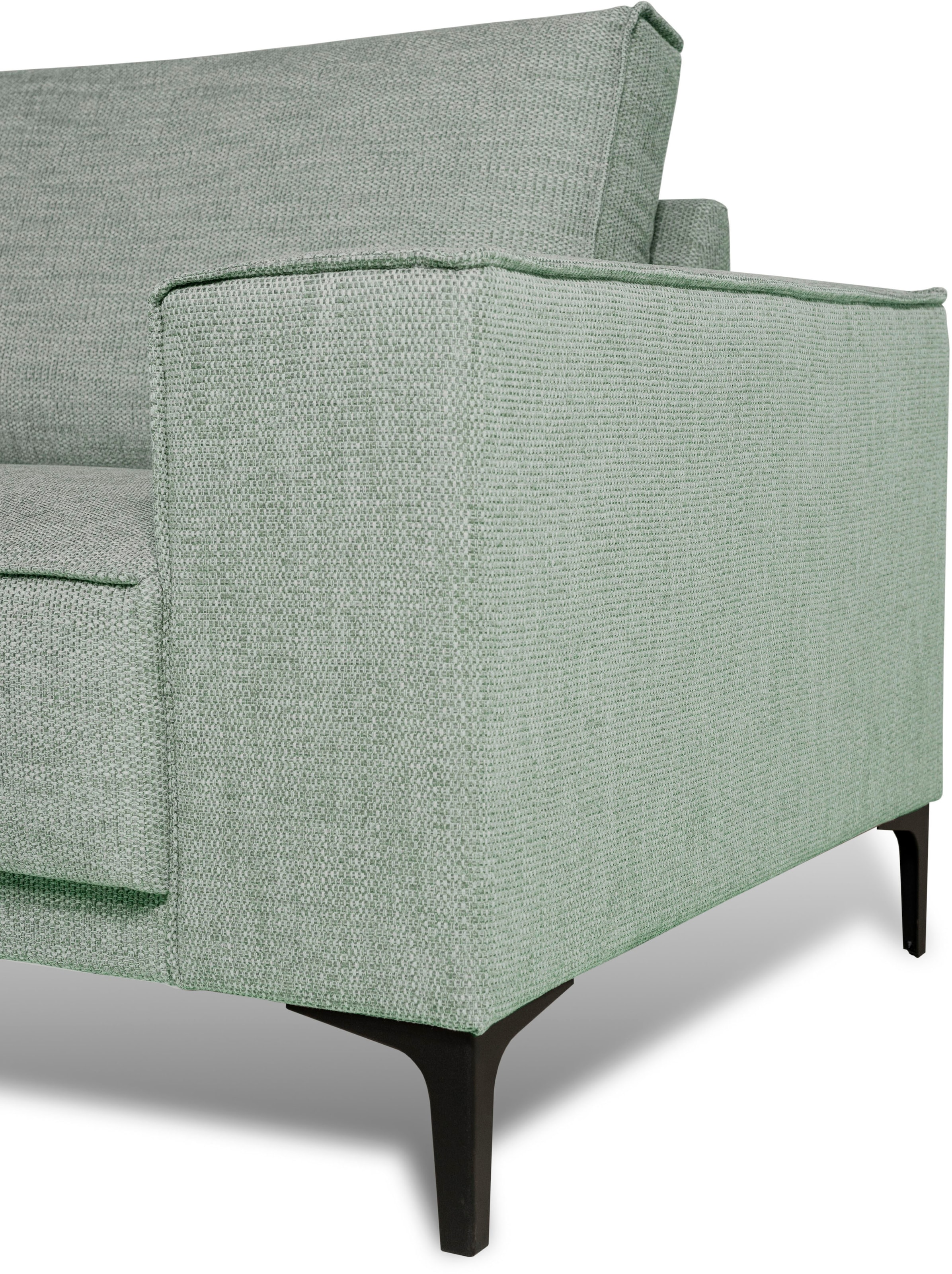 Places of Style 3-Sitzer »Oland«, 224 cm, Wellenunterfederung, Skandi-Design, Metallfüsse