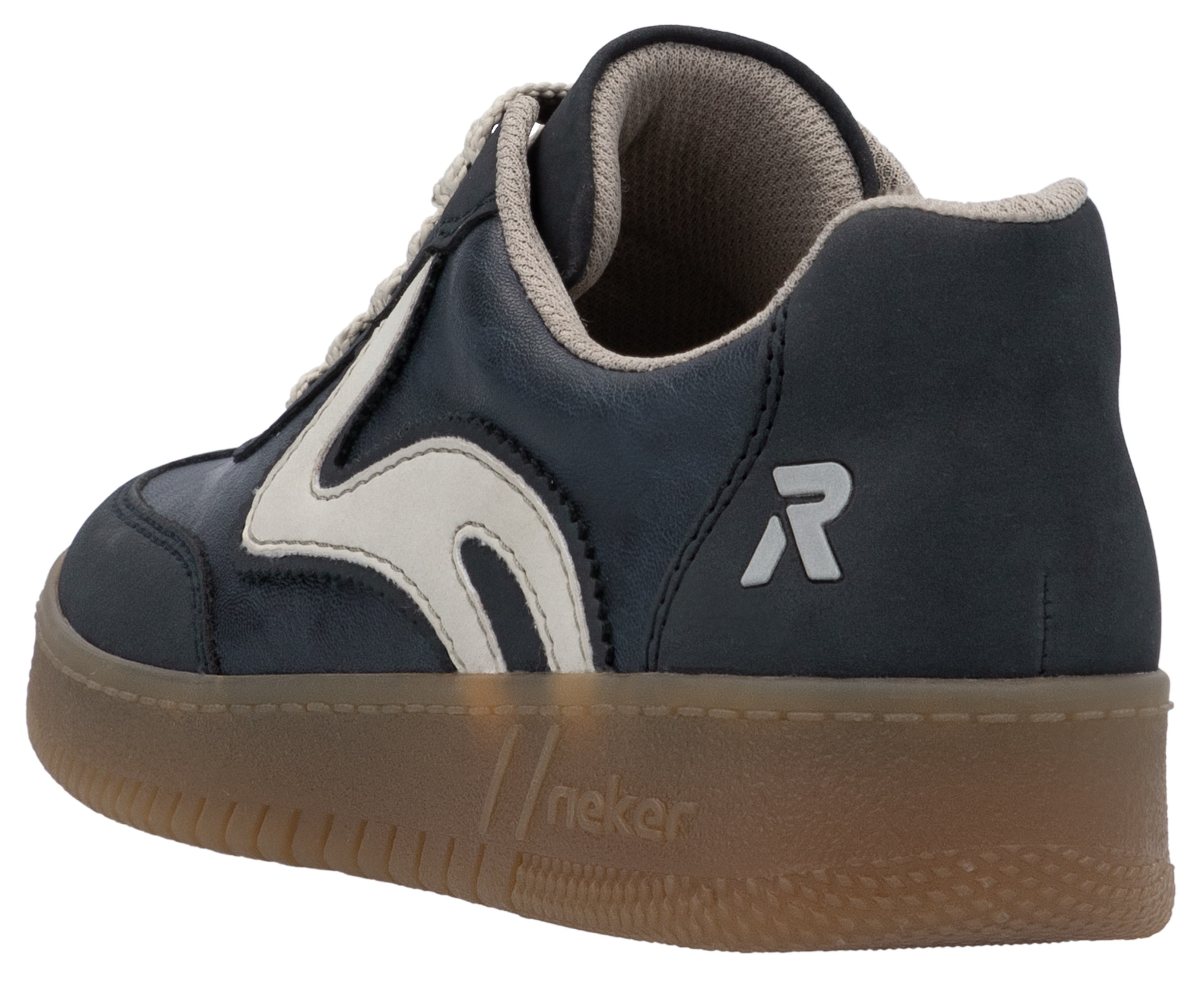 RIEKER Sport Baskets à plateforme  , Freizeitschuh, Halbschuh, Schnürschuh in veganer Verarbeitung