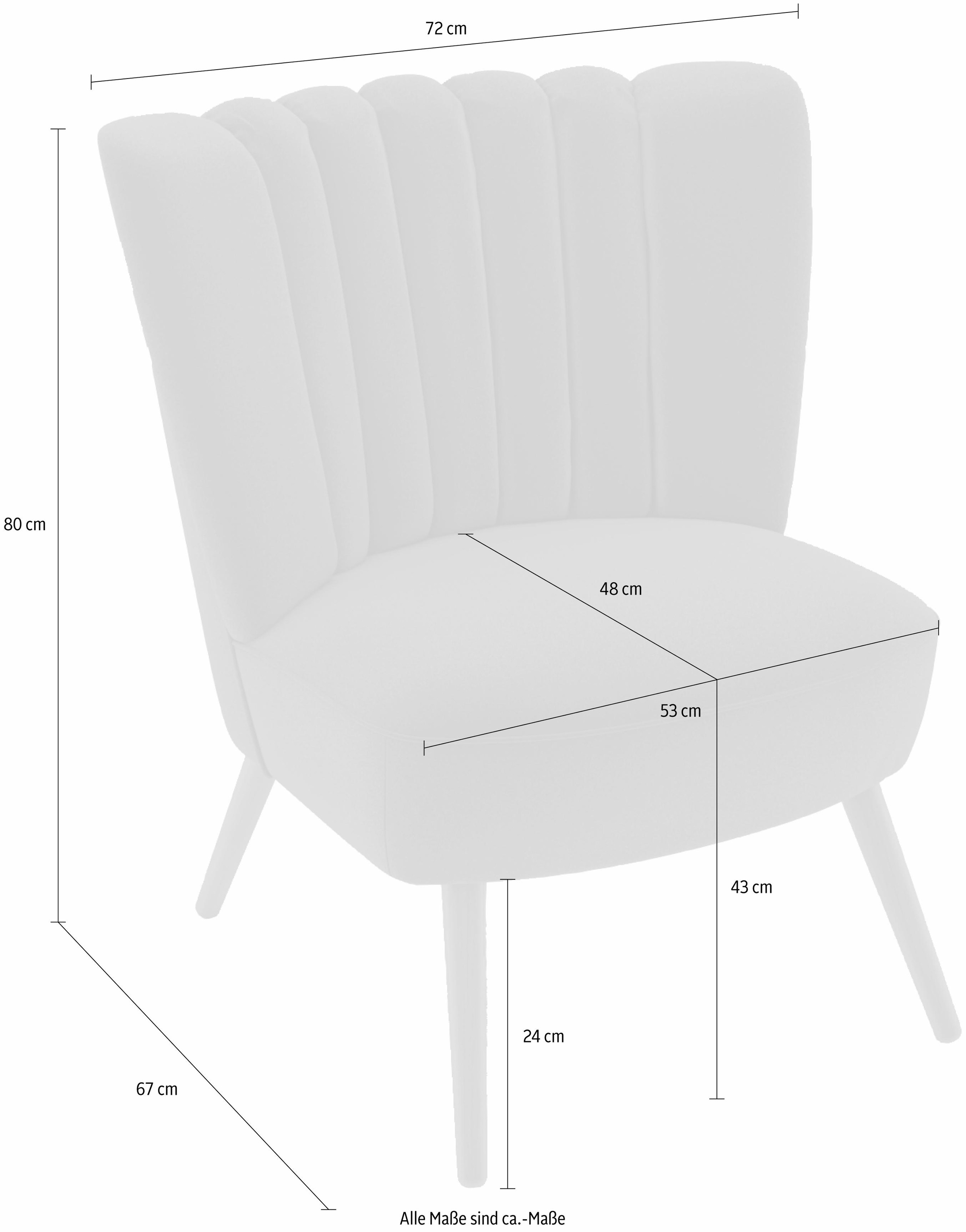 Max Winzer® Sessel »build-a-chair Aspen«, im Retrolook, zum Selbstgestalten