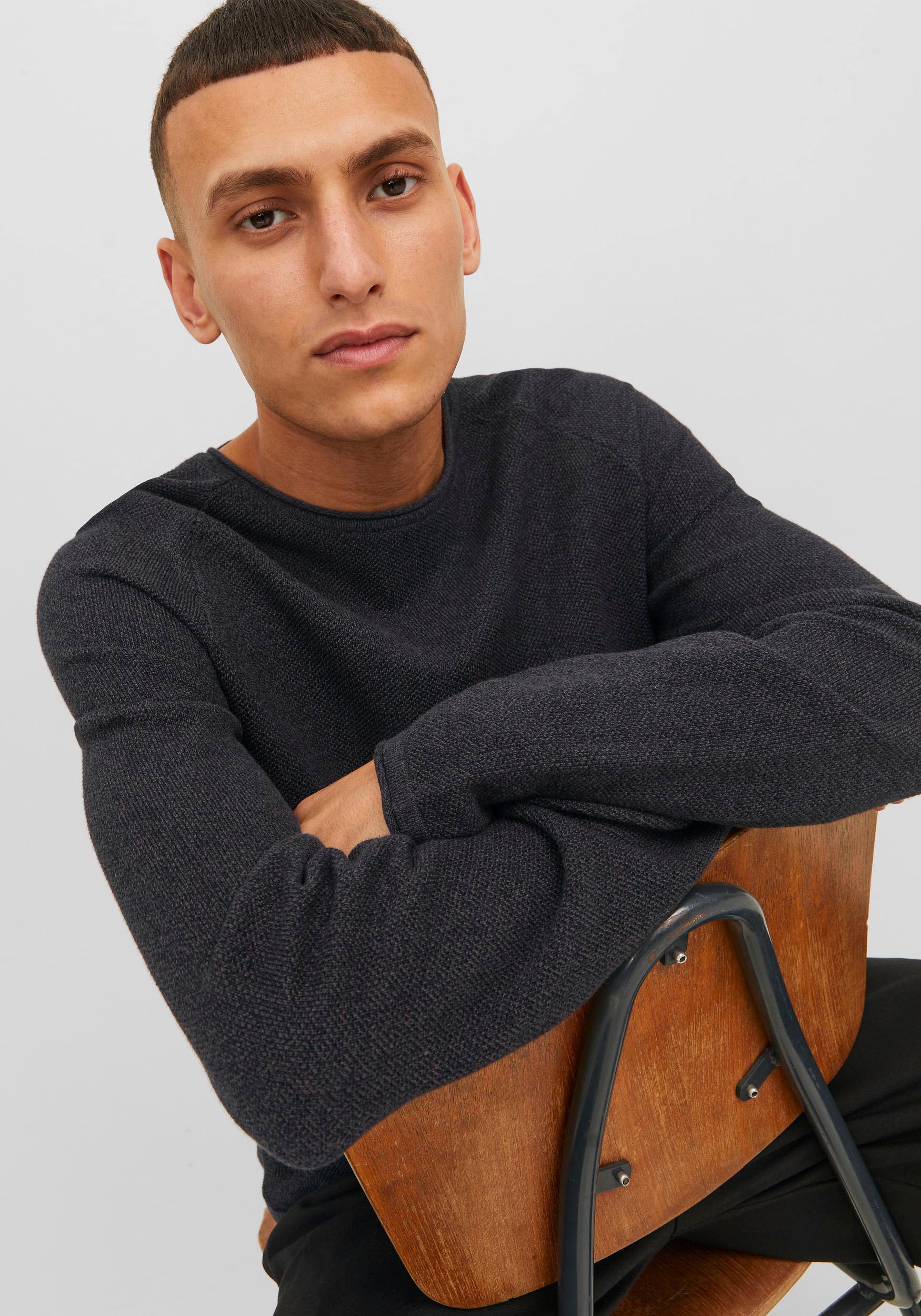 Jack & Jones Rundhalspullover »JPRBLUMIGUEL KNIT CREW NECK NOOS«