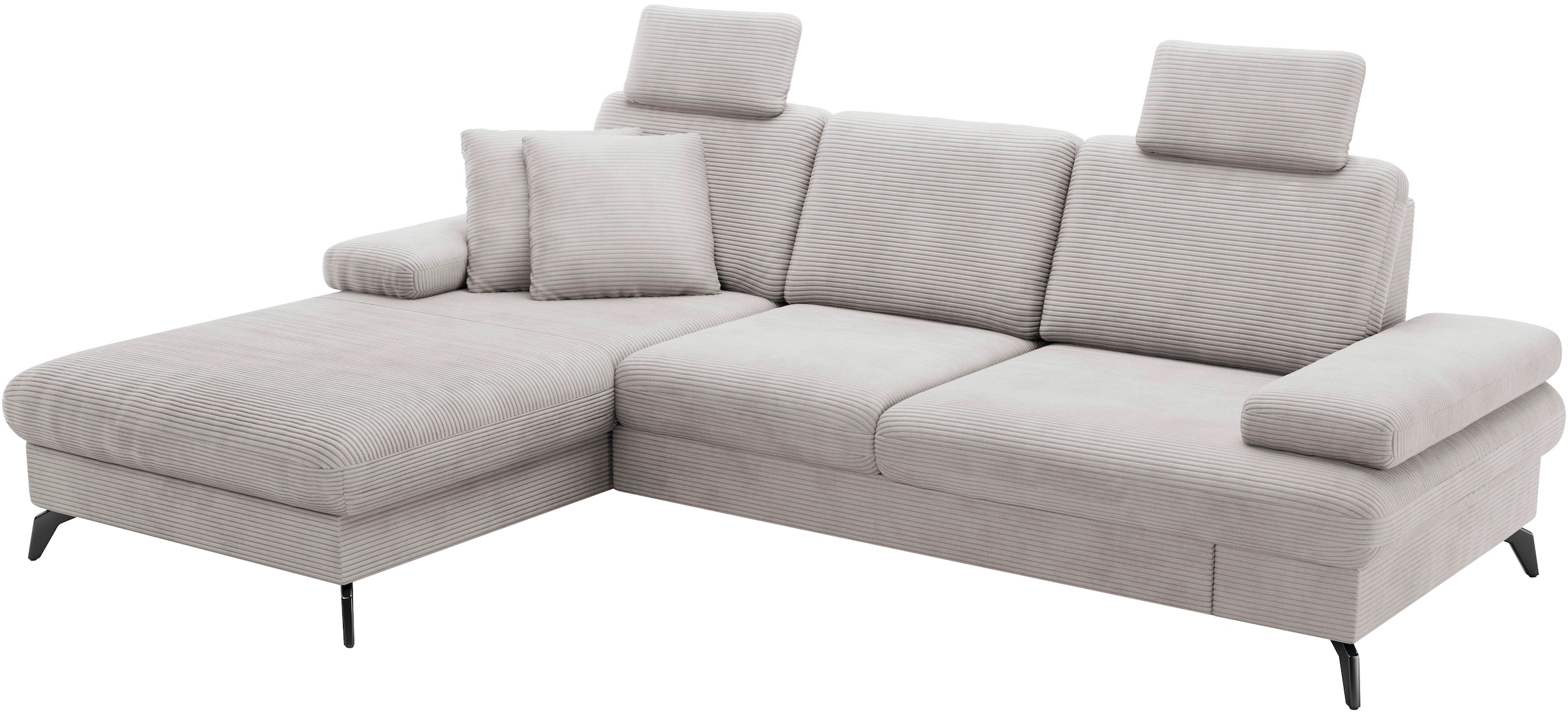 sit&more Ecksofa »Morris Jubi L-Form«, inkl. Armteilfunktion und 1 Zierkissen, wahlweise mit Bettfunktion