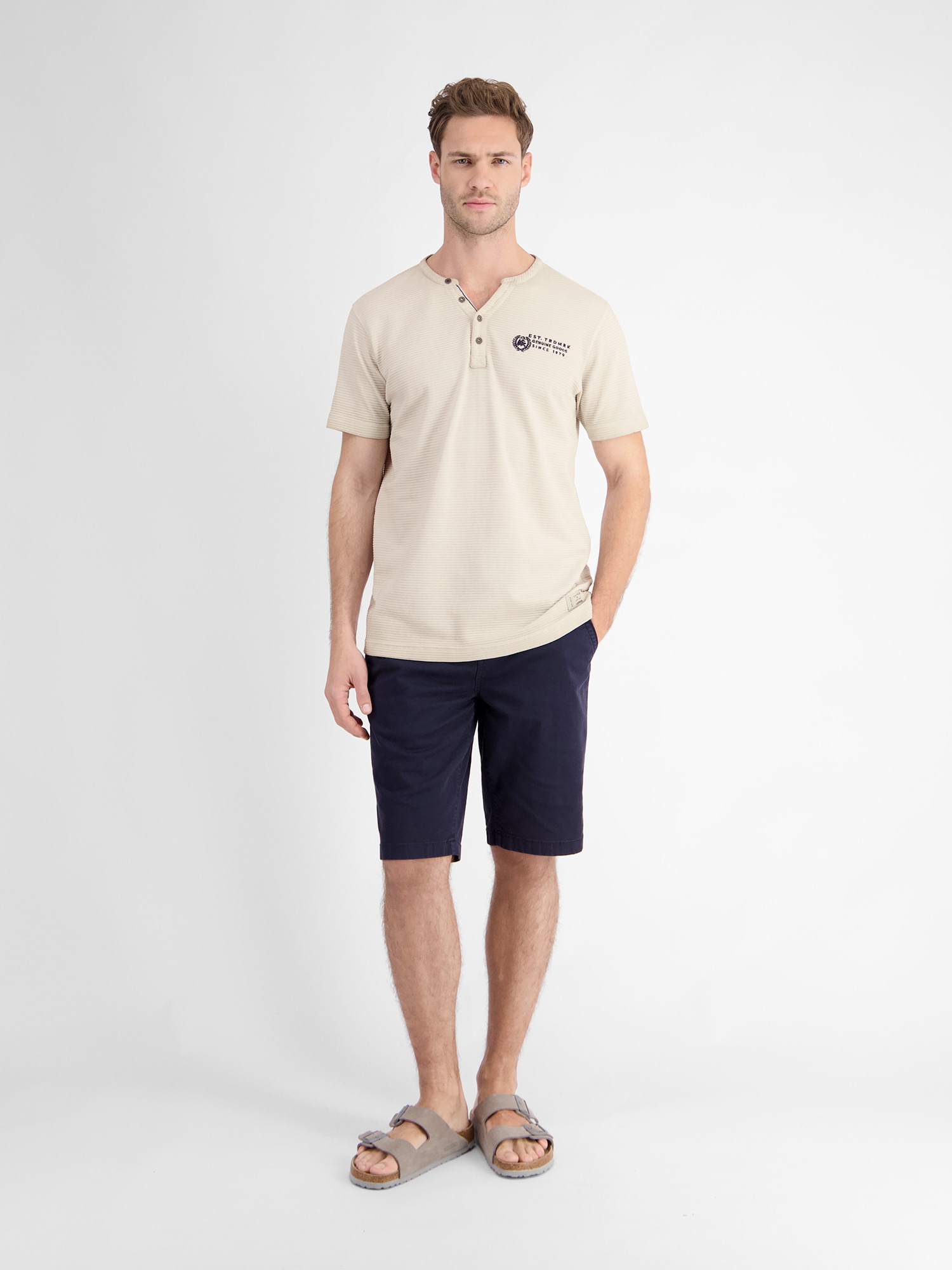 LERROS Henleyshirt »LERROS Serafino für Herren in sportlicher Optik«