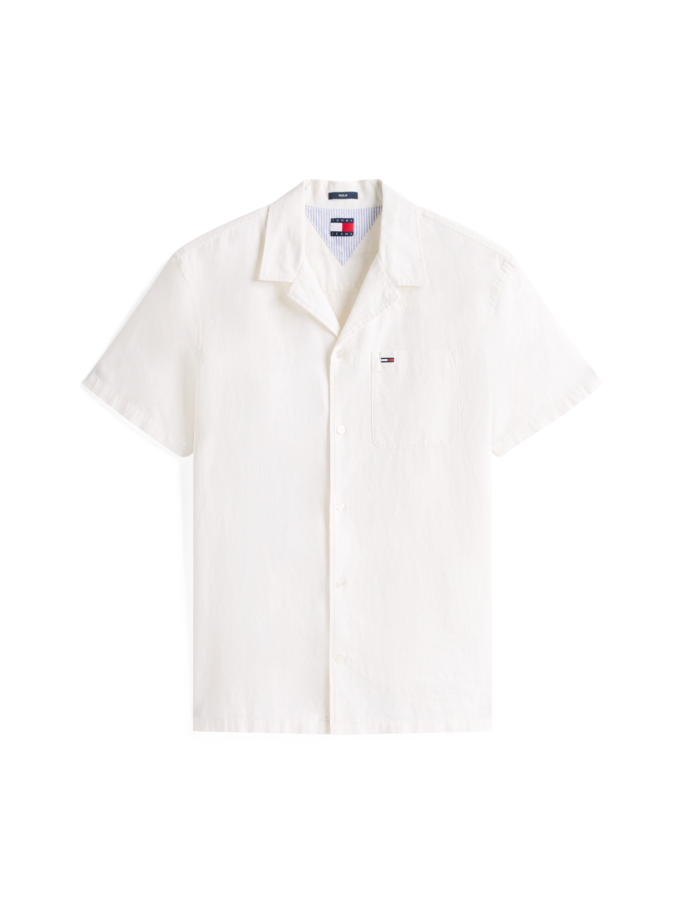 Tommy Jeans Plus Kurzarmhemd »TJM LINEN BLEND CAMP SS EXT« Mit V-Ausschnitt