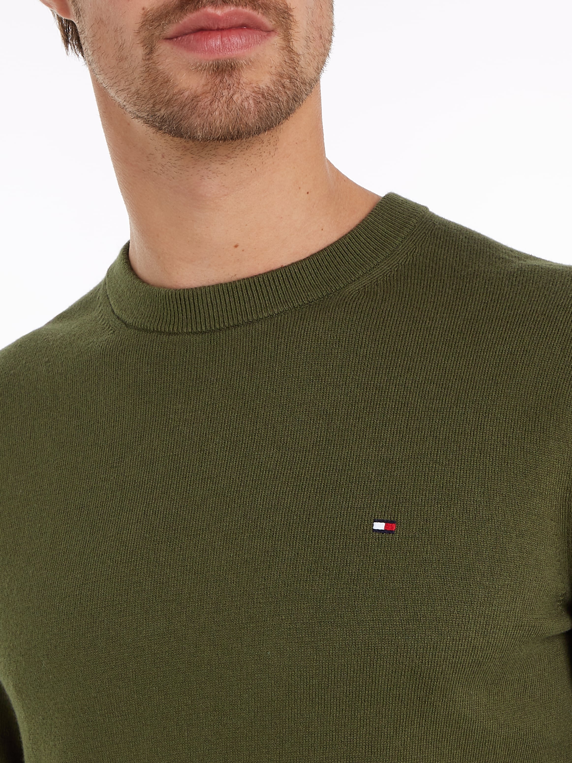 Tommy Hilfiger Rundhalspullover »PIMA ORG CTN CASHMERE CREW NECK«