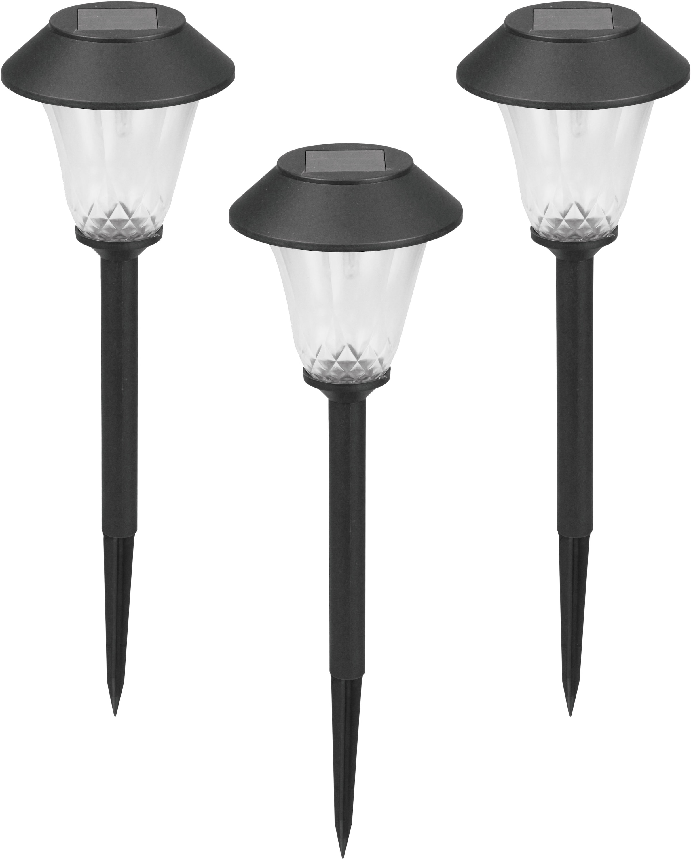 Image of LUXFORM Gartenleuchte "Solar-Gartenlampe - St. Tropez - 3 Stück - 5 Lumen" LED-Modul 3 Stk. Aus Kunststoff gefertigt