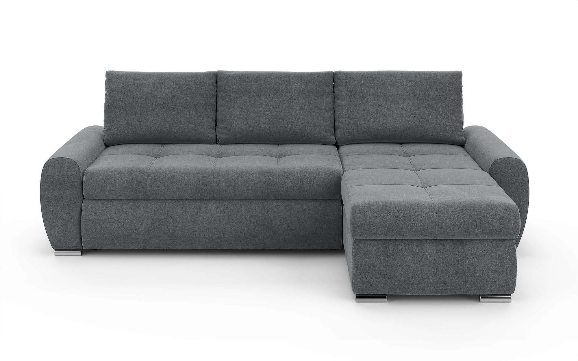 INOSIGN Ecksofa »HAVERHILL Schlafsofa mit Bettkasten, Masse B/H/T: 237/89/166 cm«, L-Form mit Recamiere links oder rechts bestellbar, Wellenunterfederung