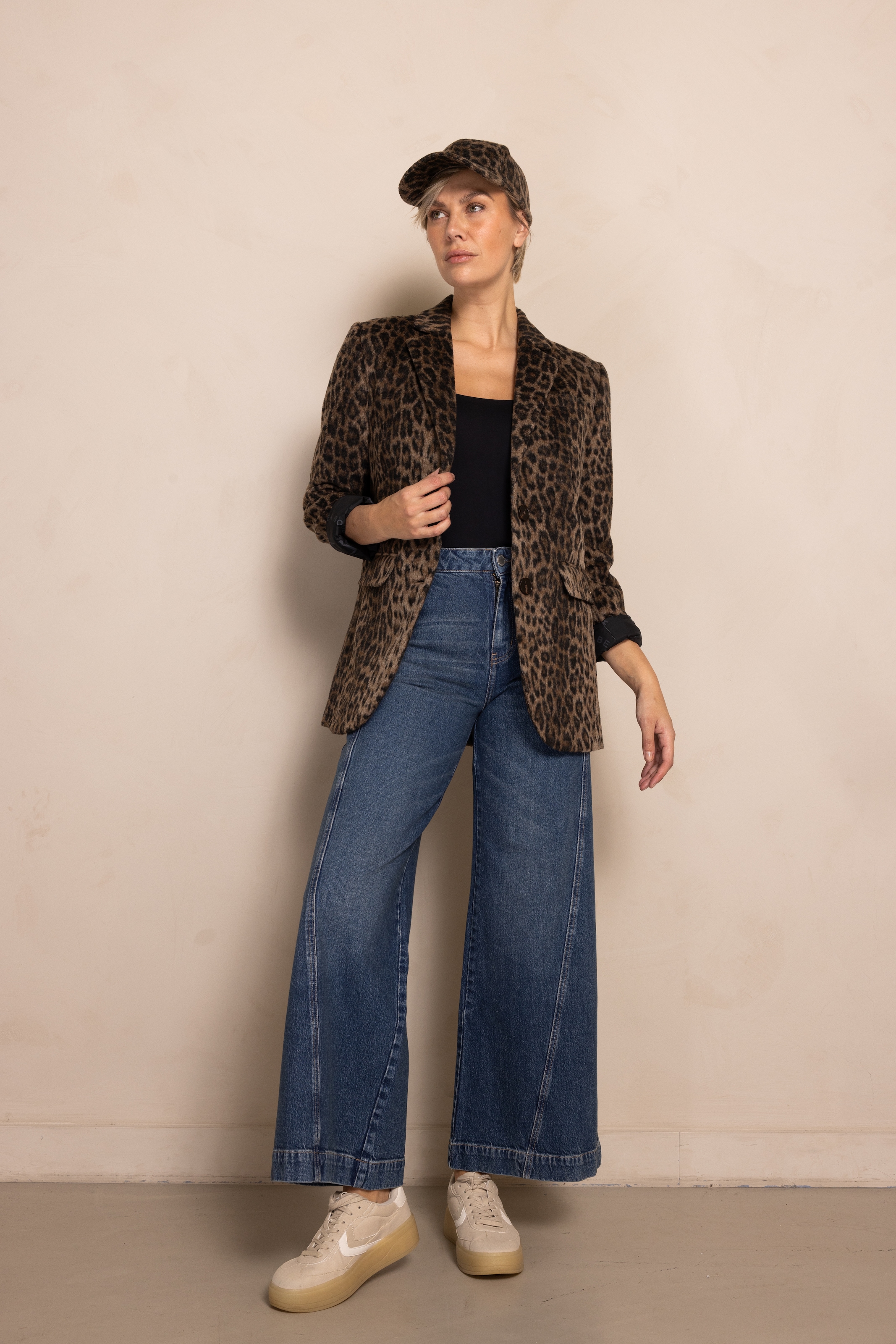 Zhrill Veste blazer »ZHELLIE« Fake Fur, mit Animal-Leo-Print
