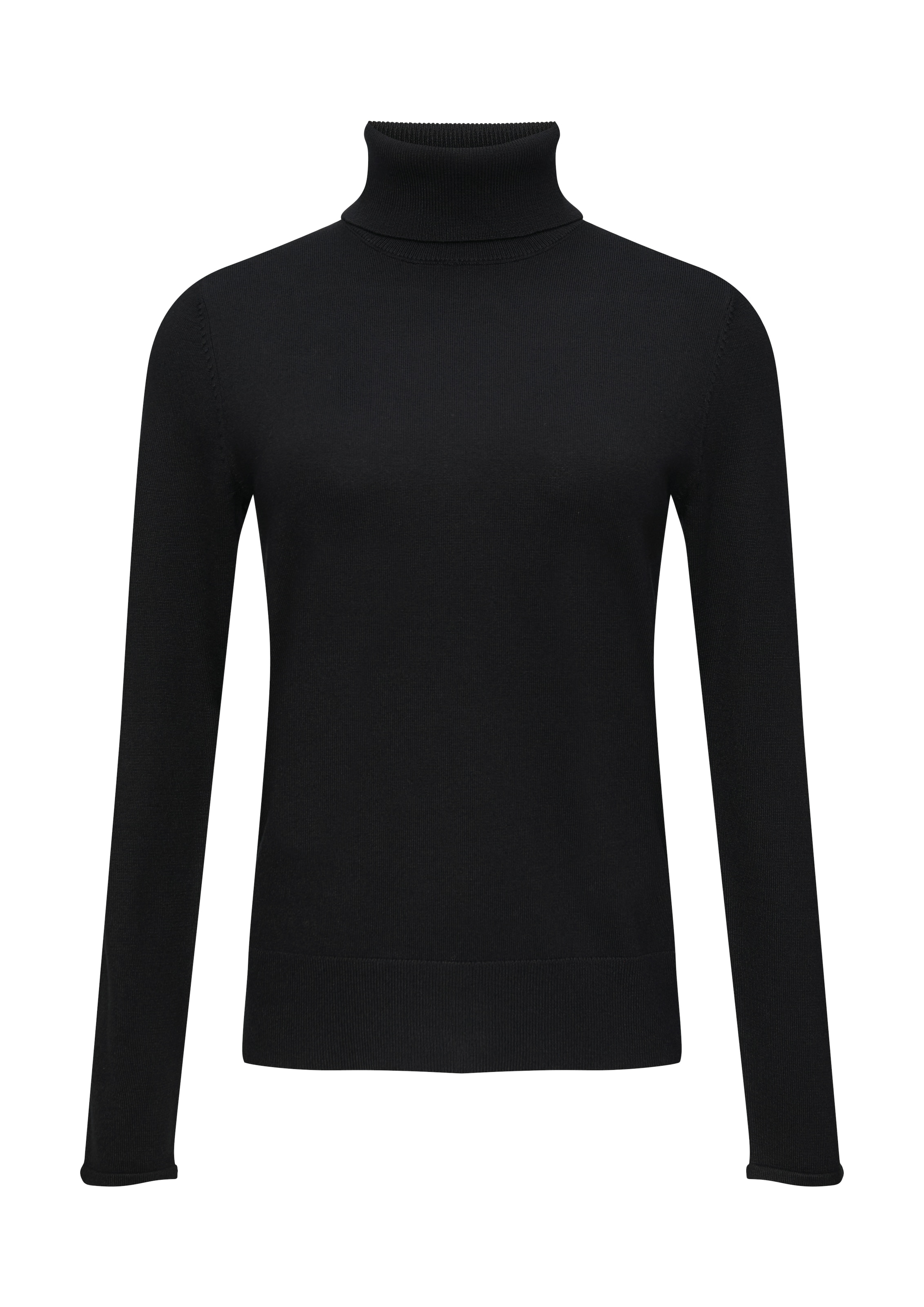 s.Oliver BLACK LABEL Rollkragenpullover, mit Rippbündchen
