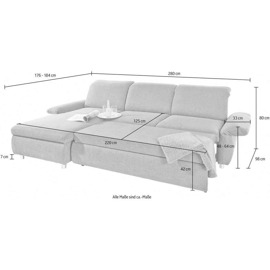 Places of Style Ecksofa »Smoothie L-Form«