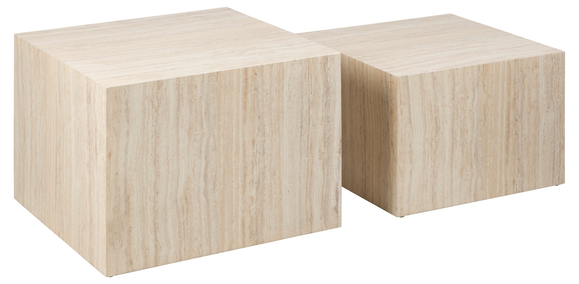 ACTONA GROUP Couchtisch »Dice Couchtischsatz, Beistelltisch, Kaffeetisch, Sofatisch,« 2er-Set, Mehreren Varianten erhältlich, B: 58/50 cm